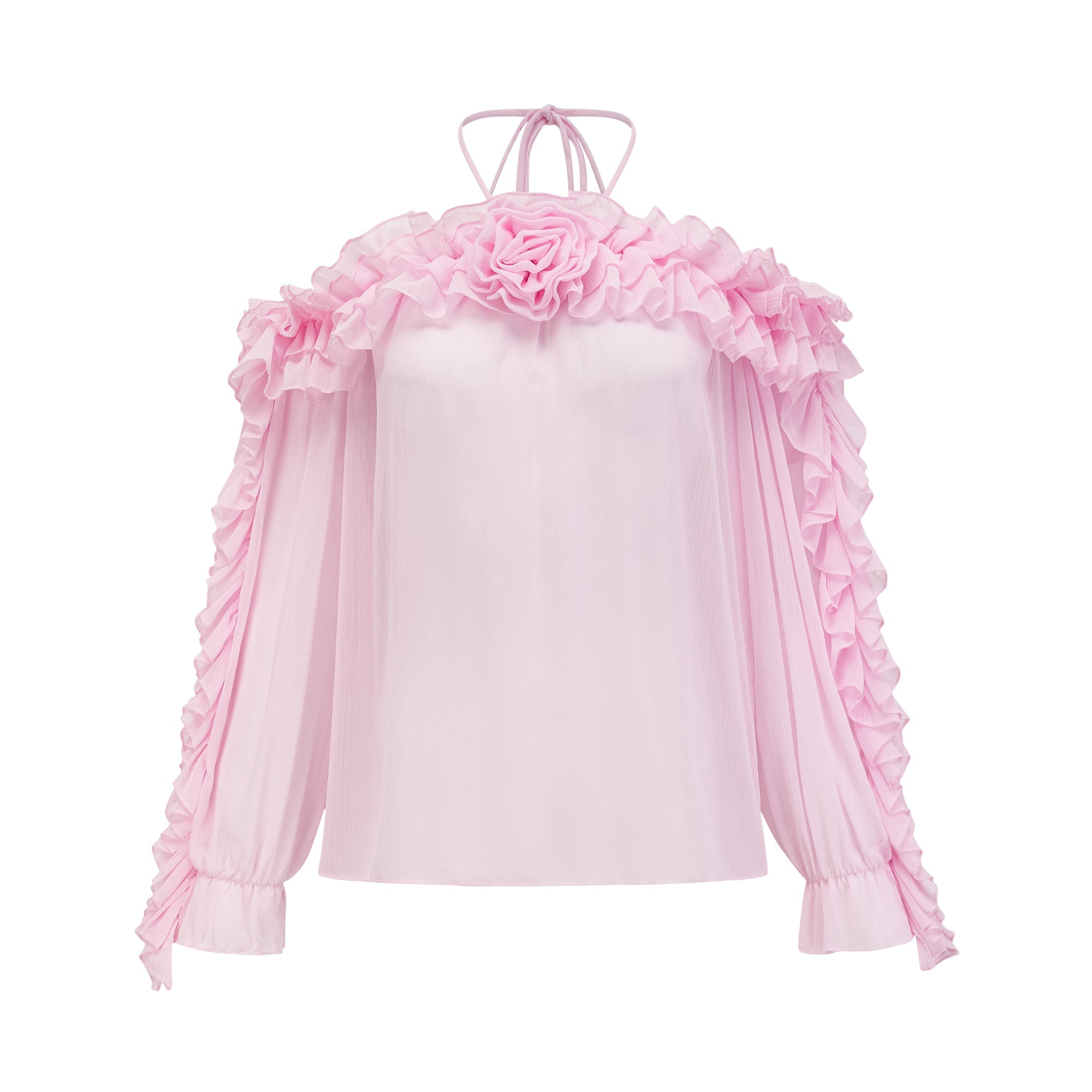 Darcy pink strapless semi-sheer top