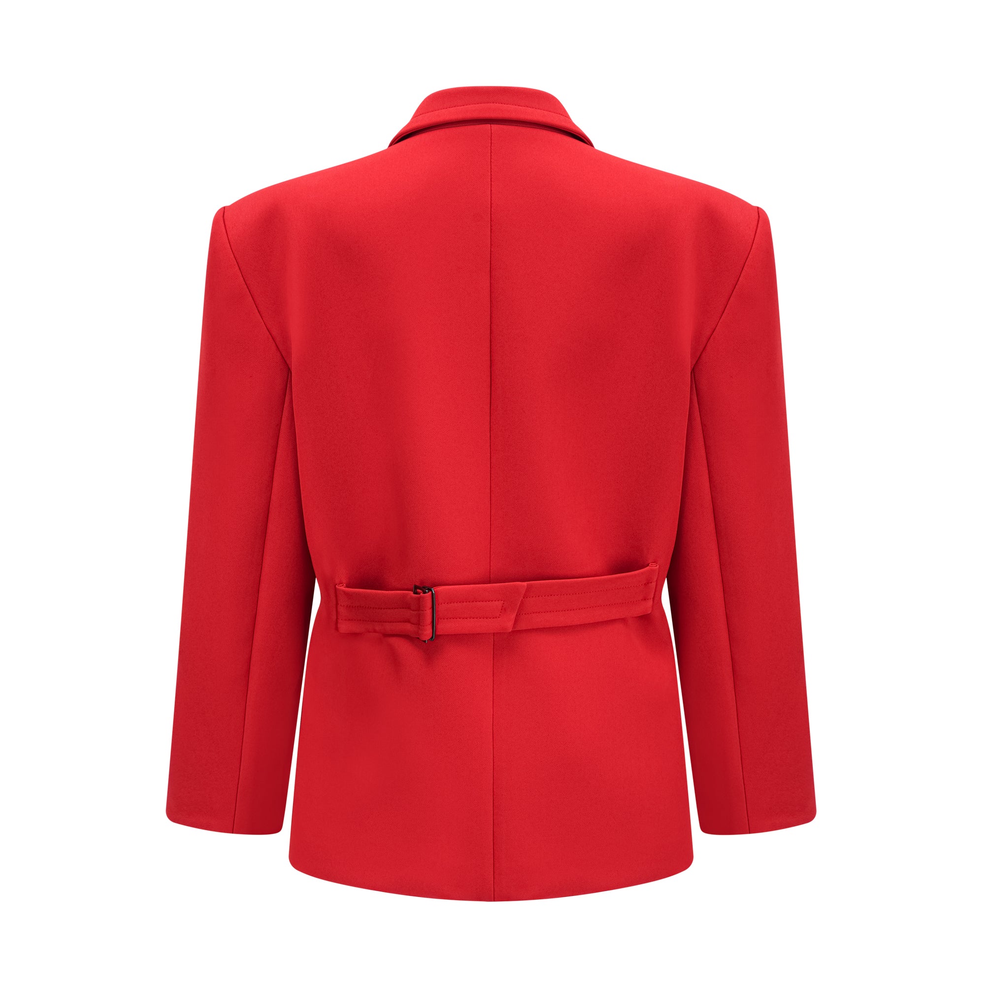 Coline red hourglass double-breasted blazer