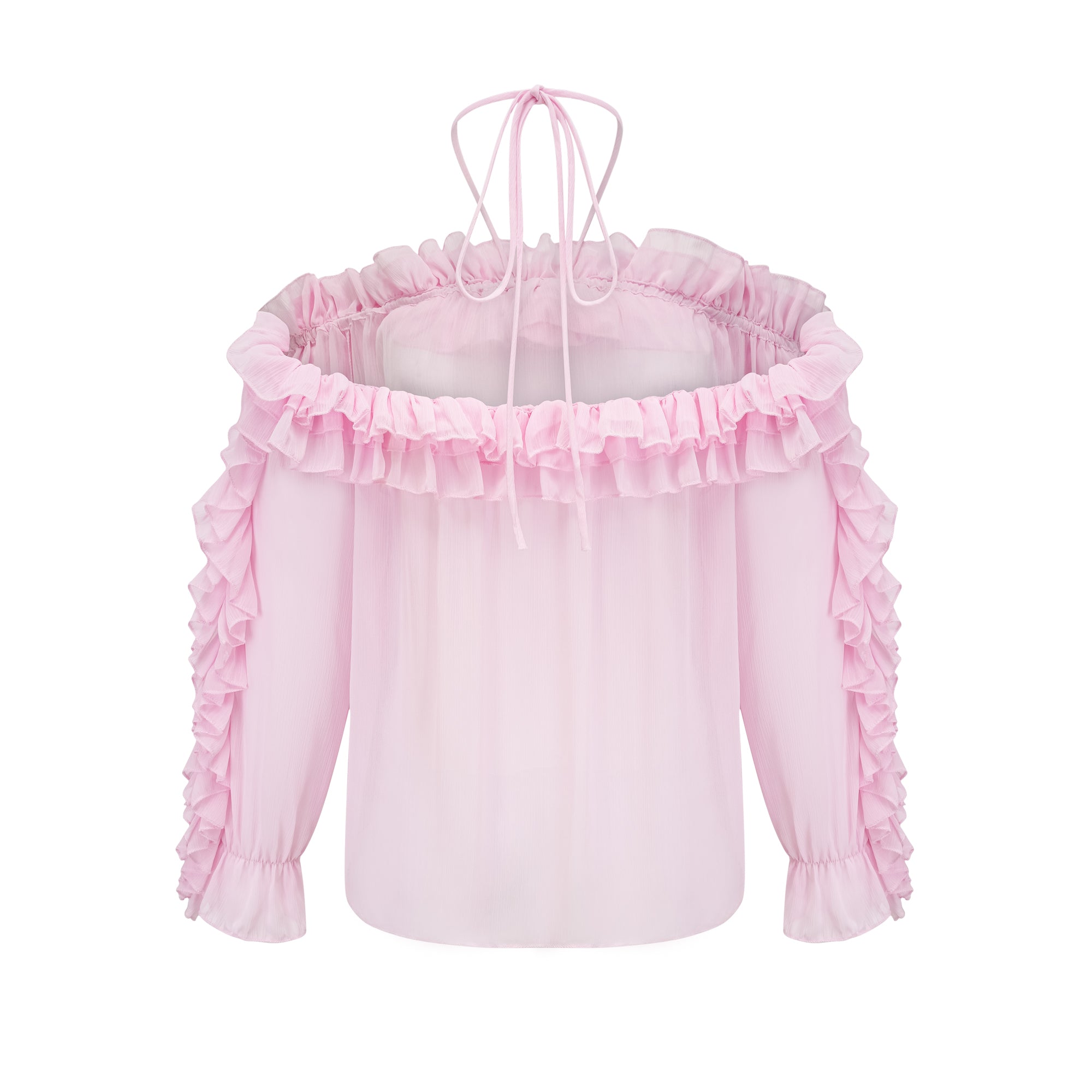 Darcy pink strapless semi-sheer top