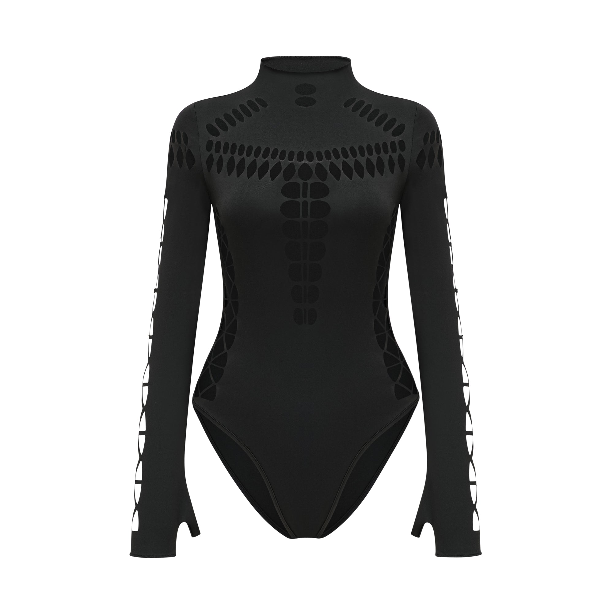 Capriana long-sleeved cut-out bodysuit