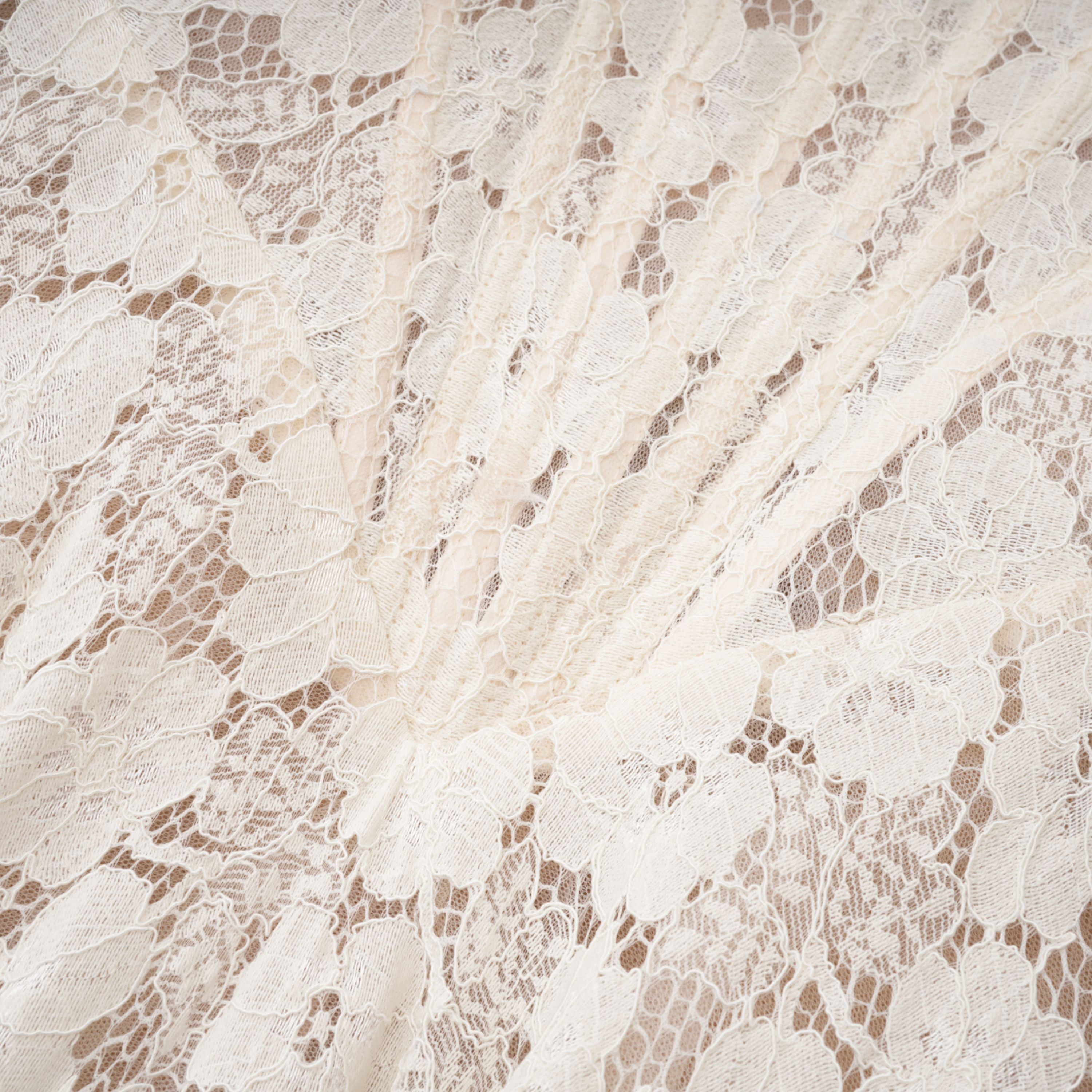 Celina White Lace Corset Maxi Dress