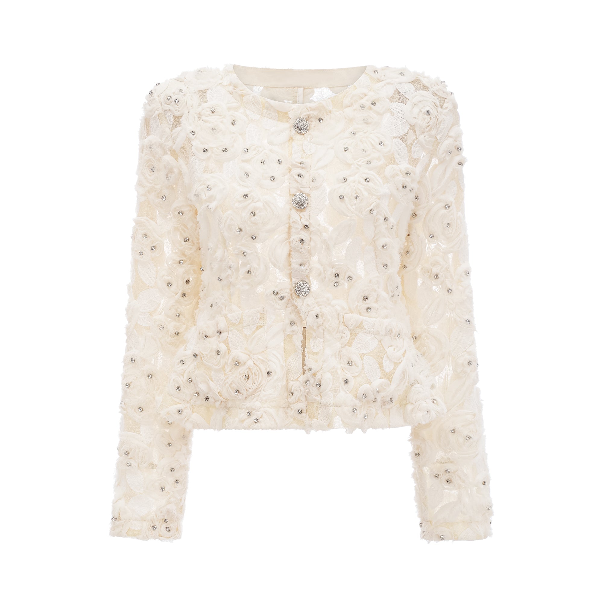 Marianne floral-appliqué embellished jacket