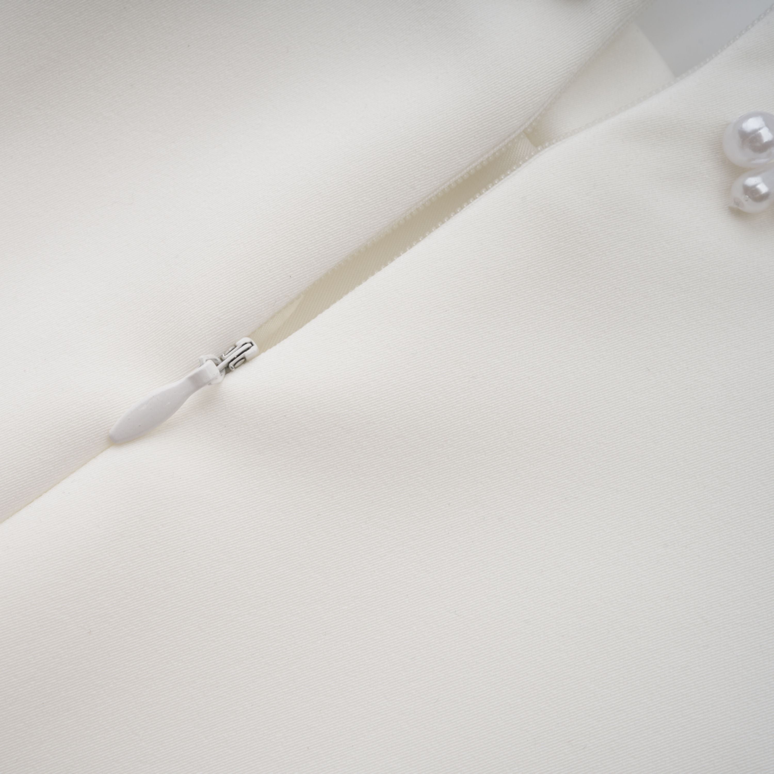 Bernadette White Faux Pearl Mini Dress (Final Sale-US Only)