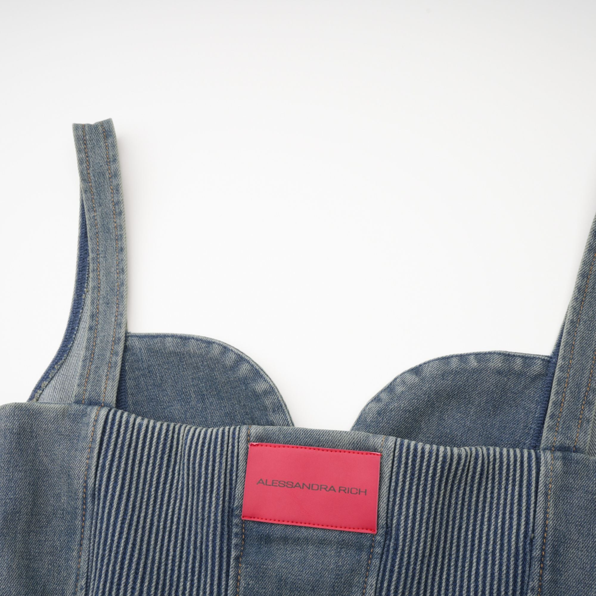 Seren verziertes Mini-Jeanskleid 