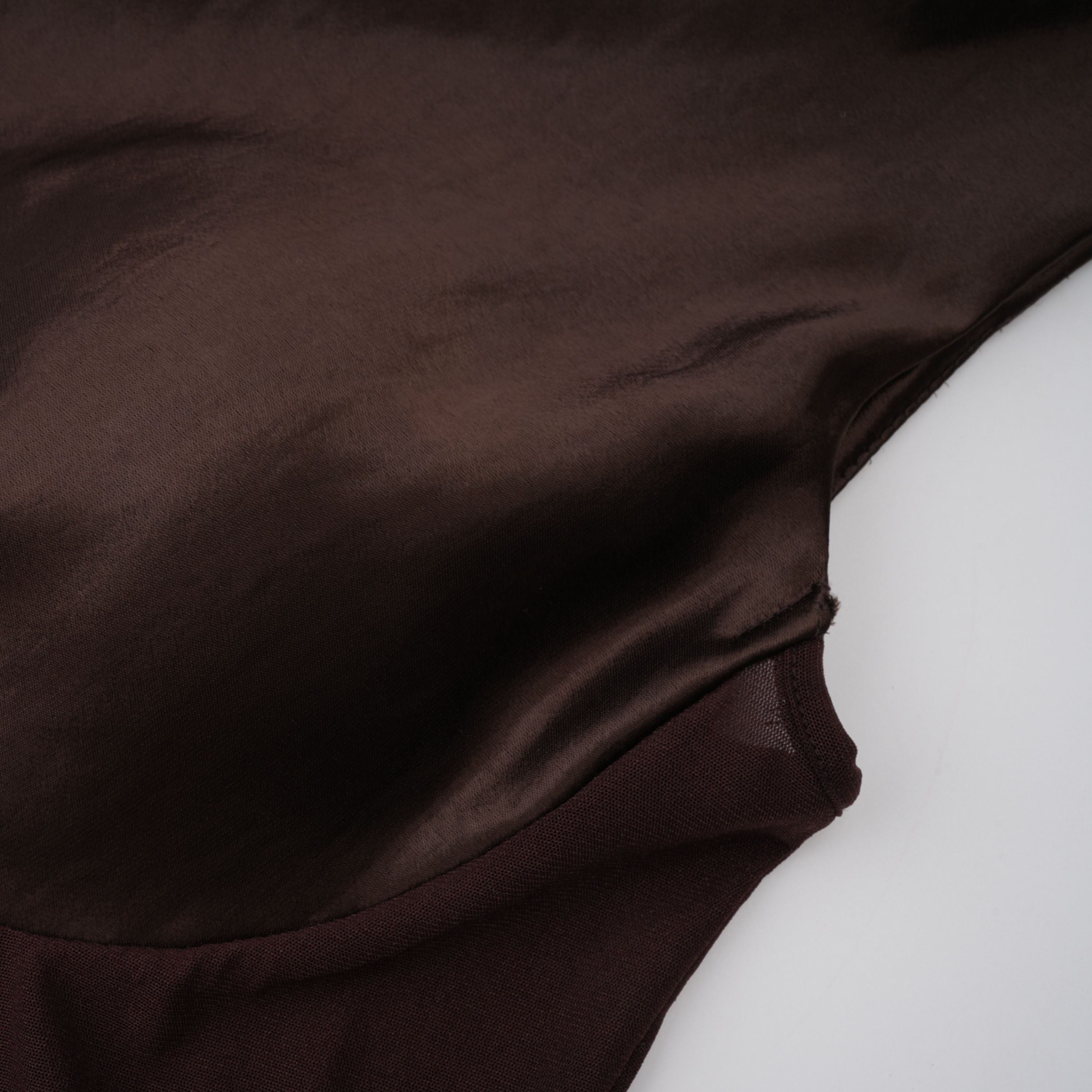 Pernilla Brown One Shoulder Satin Mini Dress