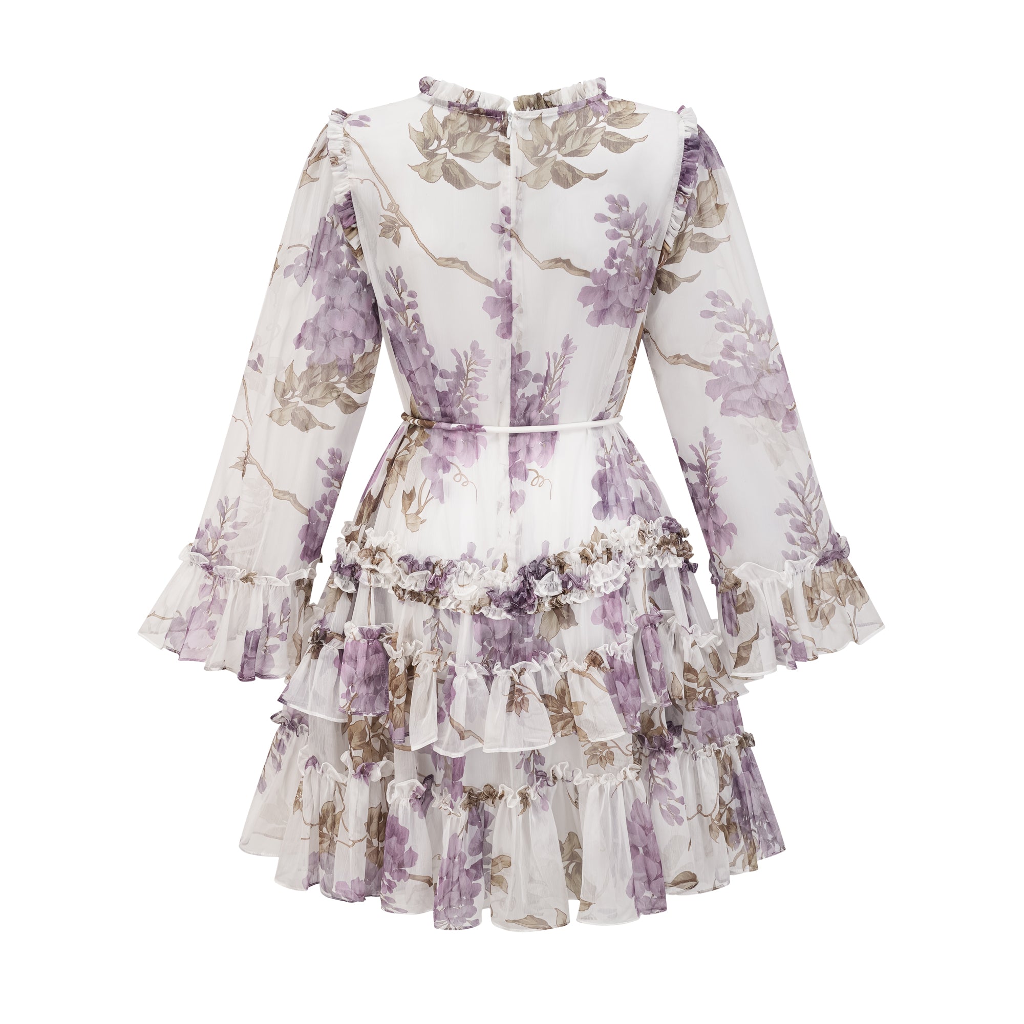 Lindsey floral-print tiered mini dress