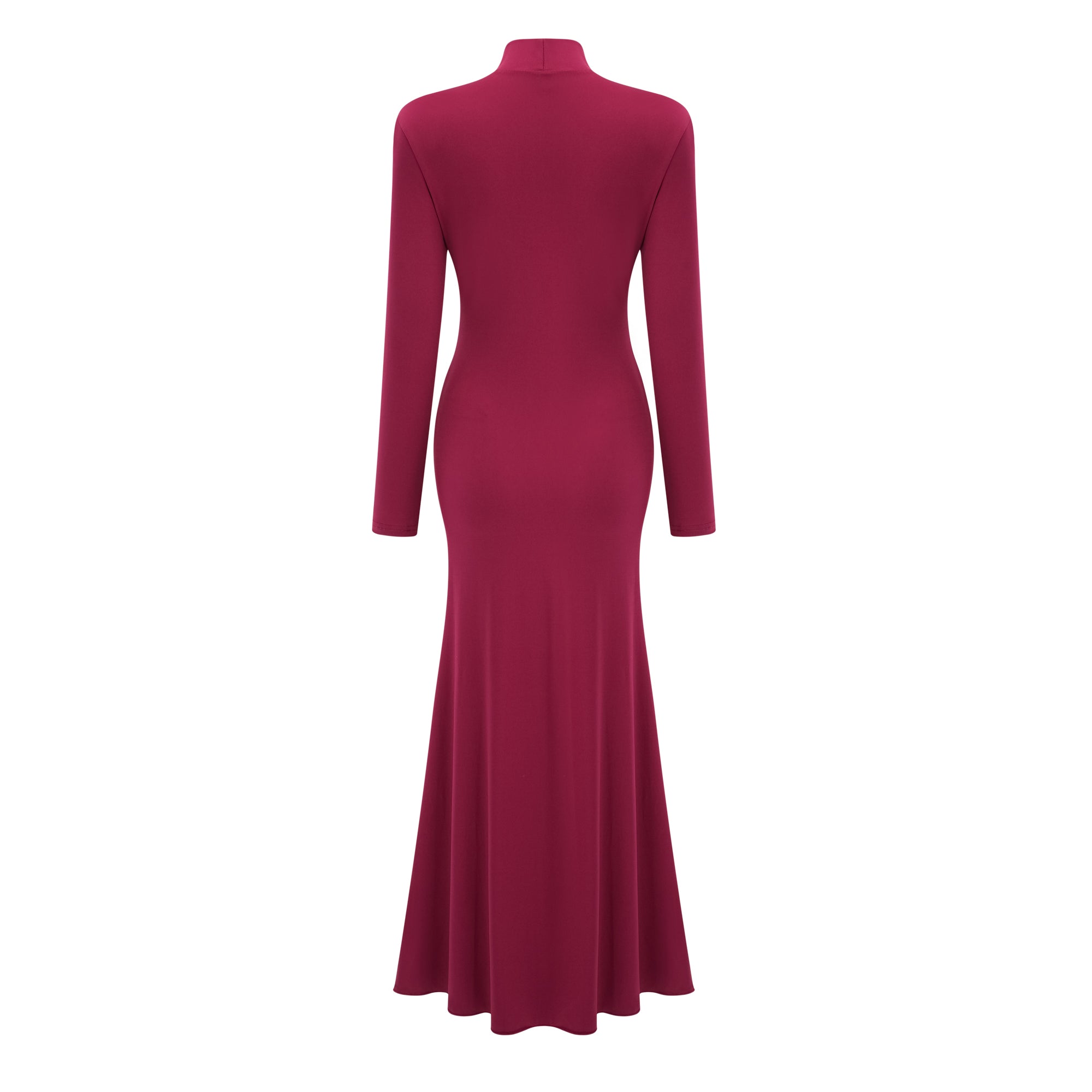 Neve Red Maxikleid mit hohem Kragen und gedrehtem Knoten (Endverkauf – nur in den USA)