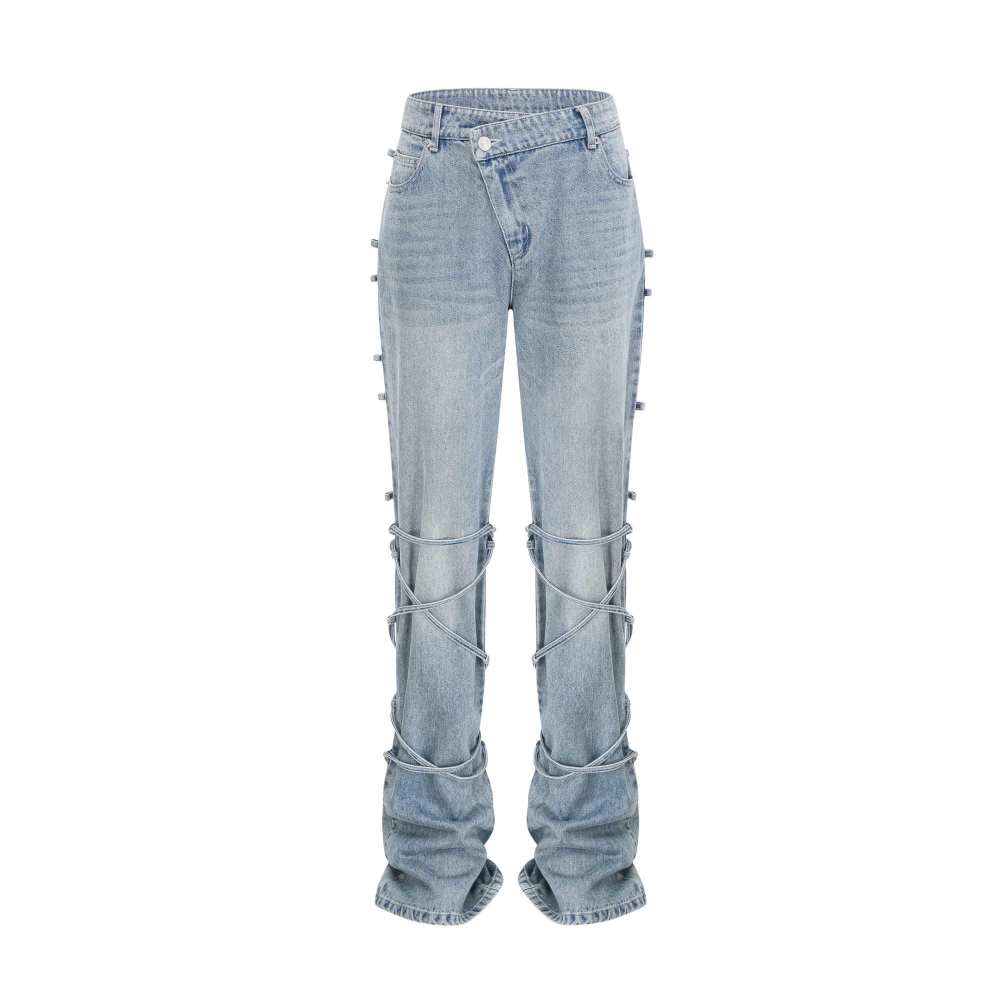 Géraldine Jeans mit Riemendetail