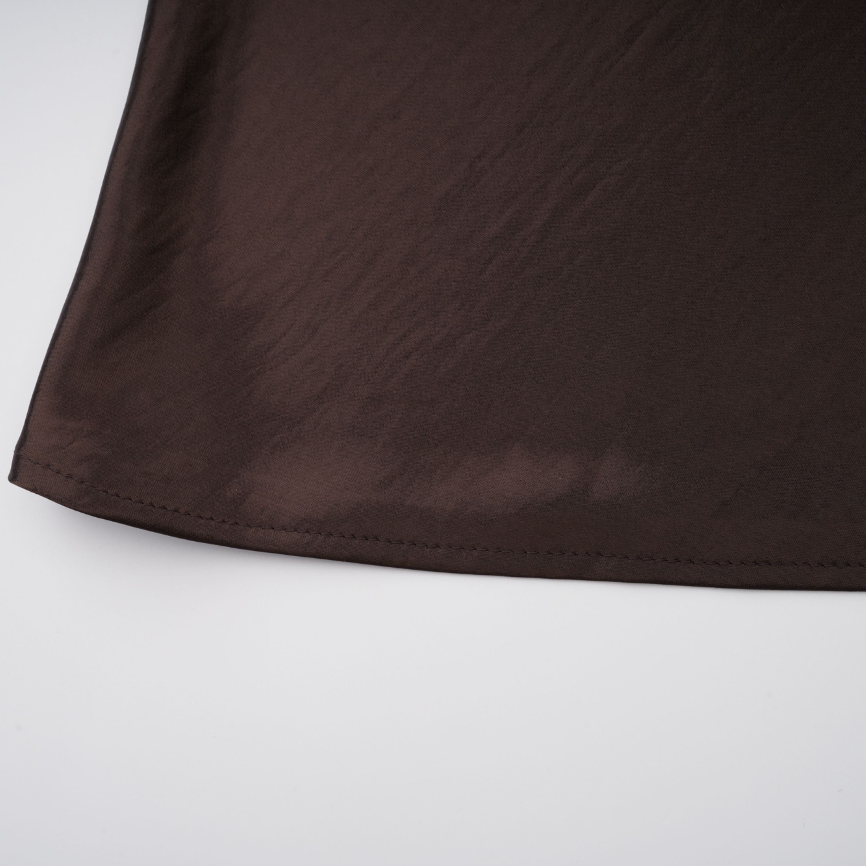 Gitta Brown Off Shoulder Satin Maxi Gown