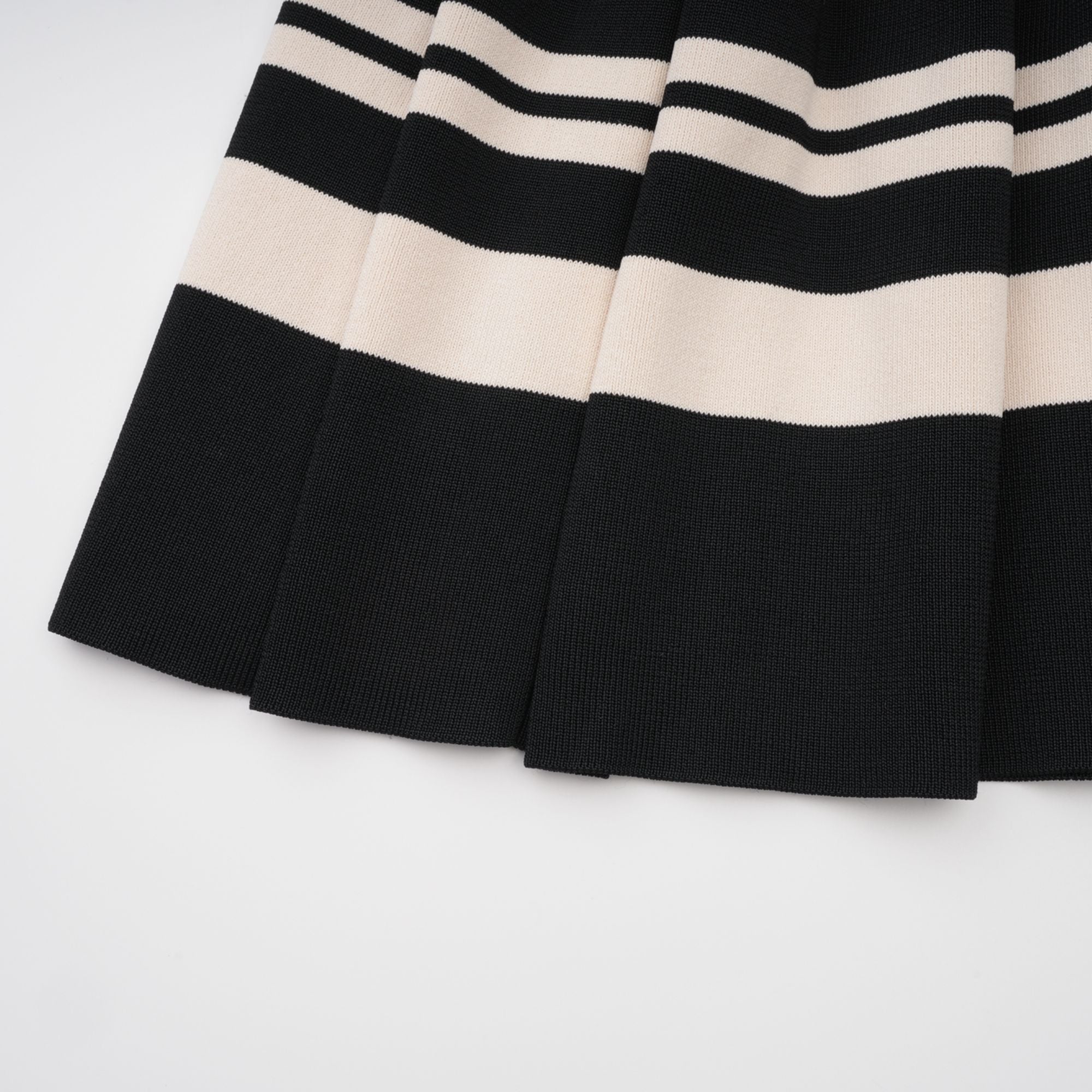 Clothilde striped-pattern pleated mini dress