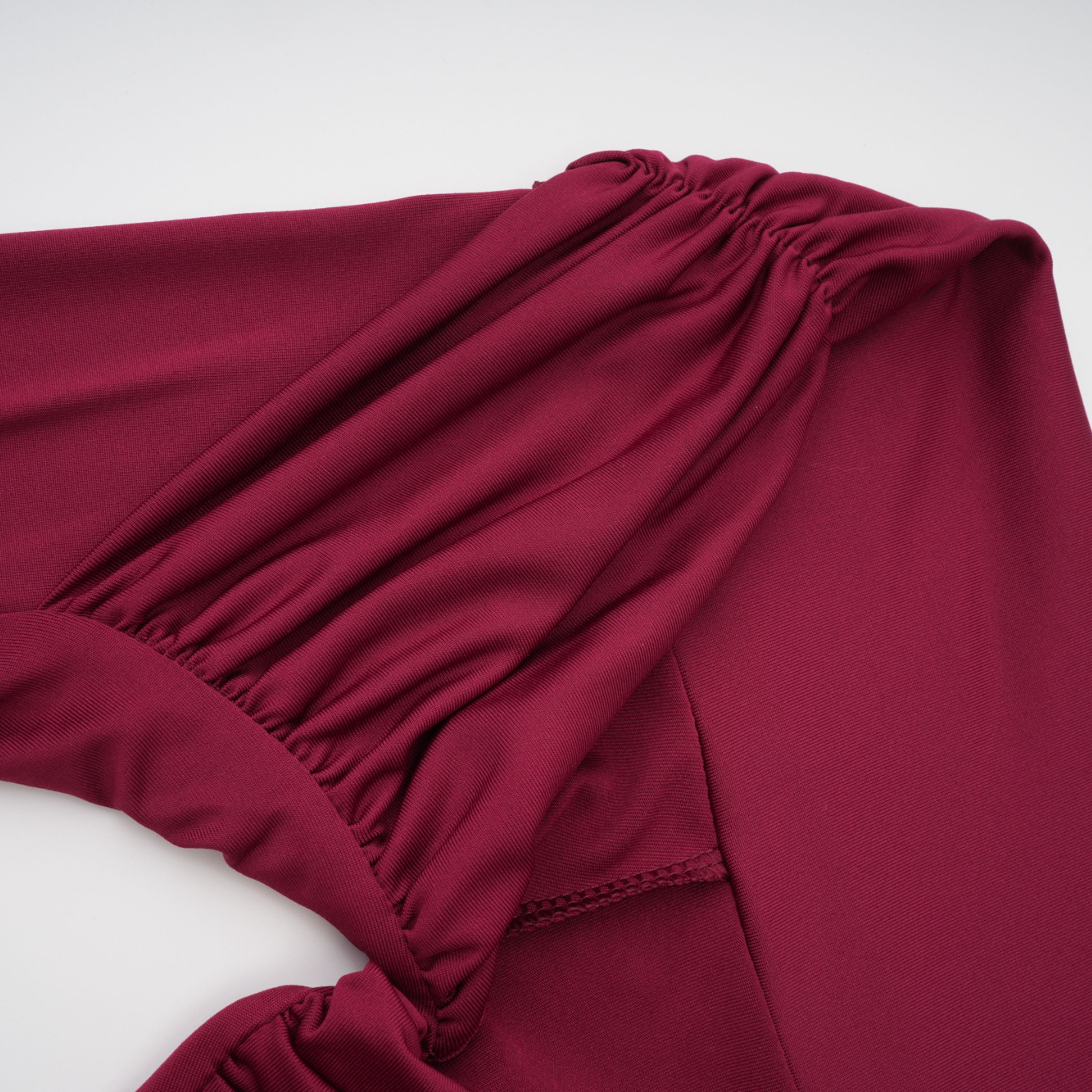 Anastasia Burgundy One Shoulder Gathered Maxi Dress