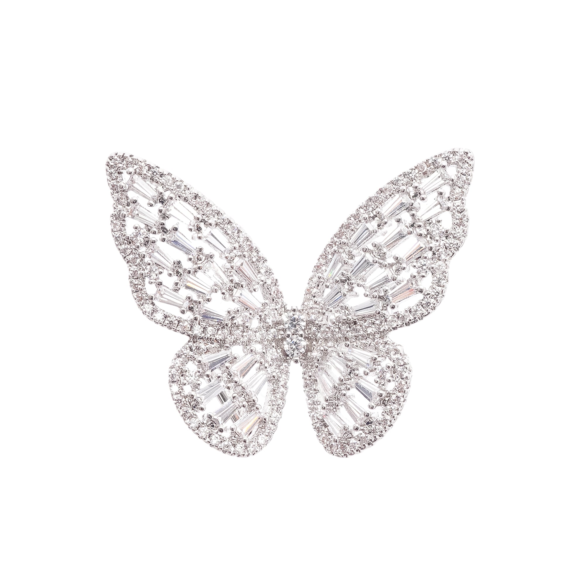 Evodie rhinestone butterfly ring