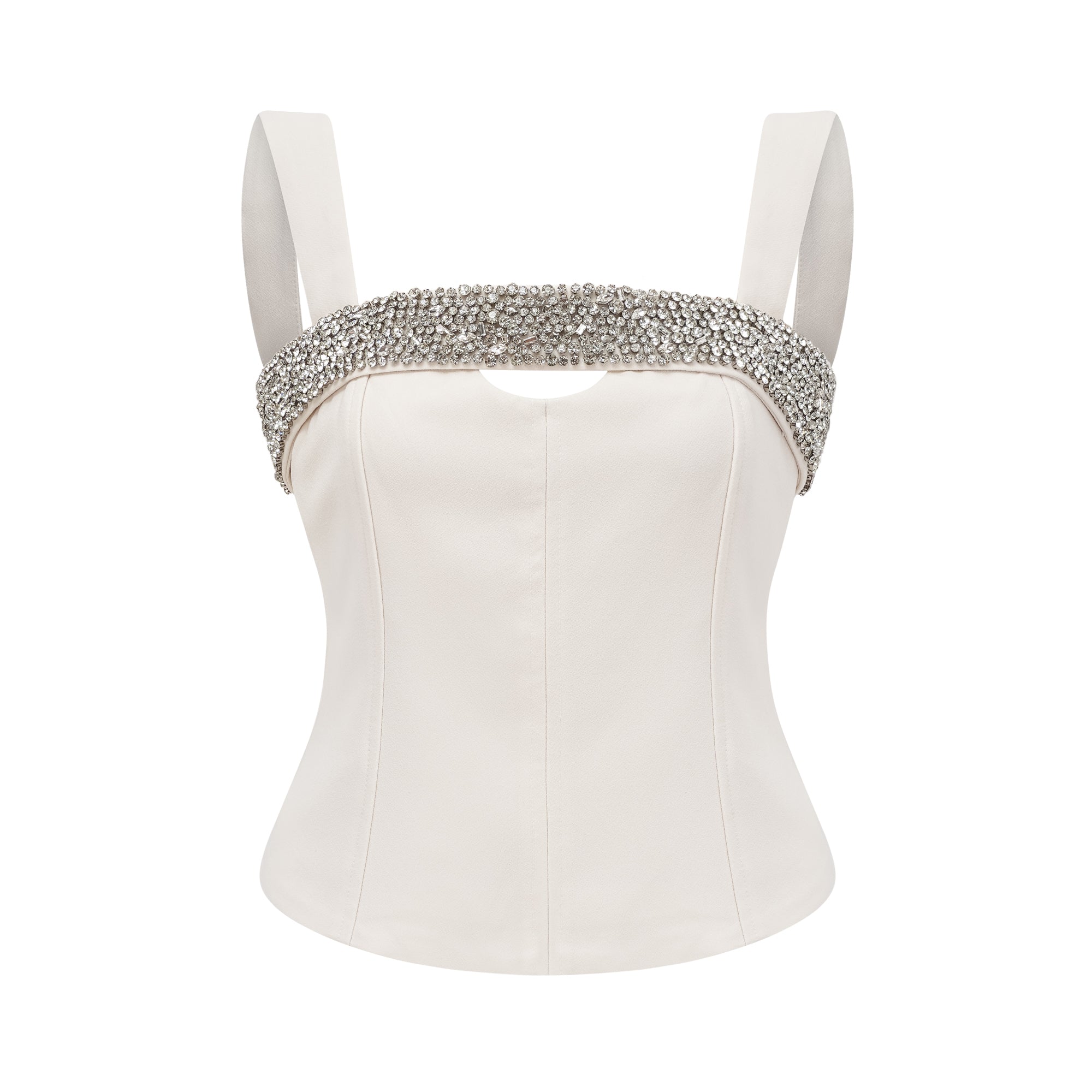 Blanche crystal-embellished top