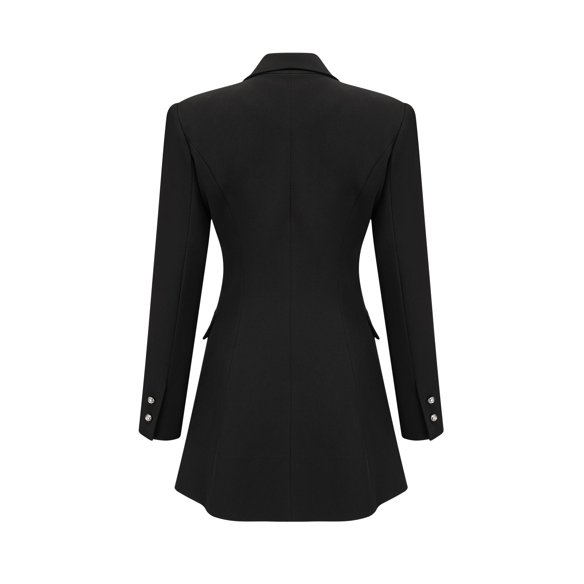 Justine black bowknot cut-out blazer