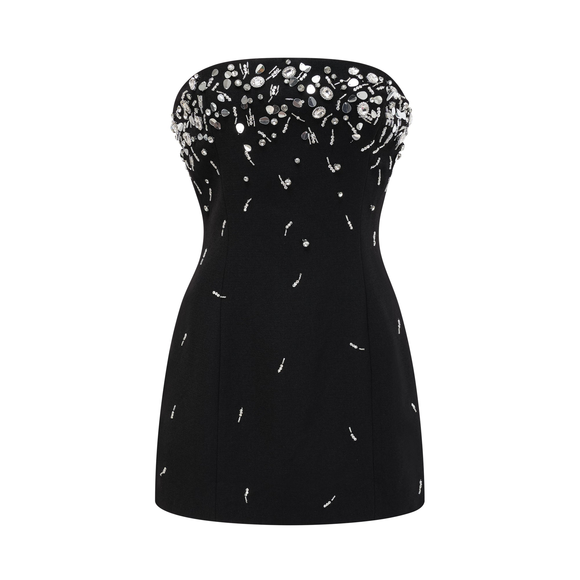 Noya strapless embellished crepe mini dress