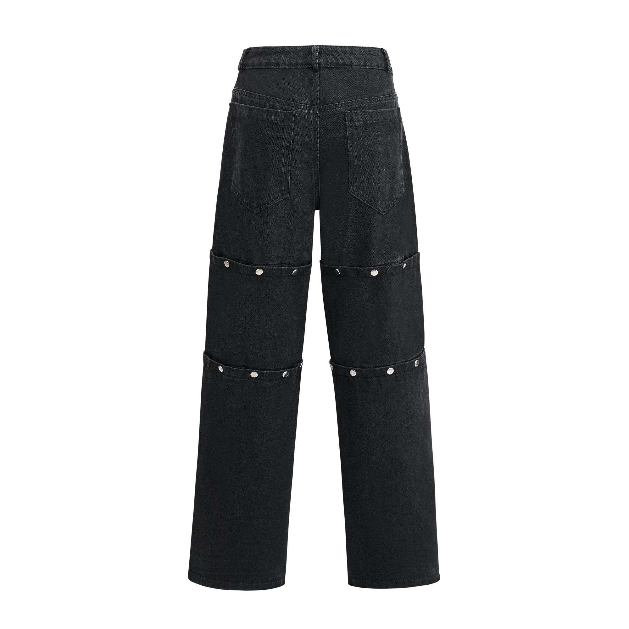 Janelle buttoned straight-leg jeans