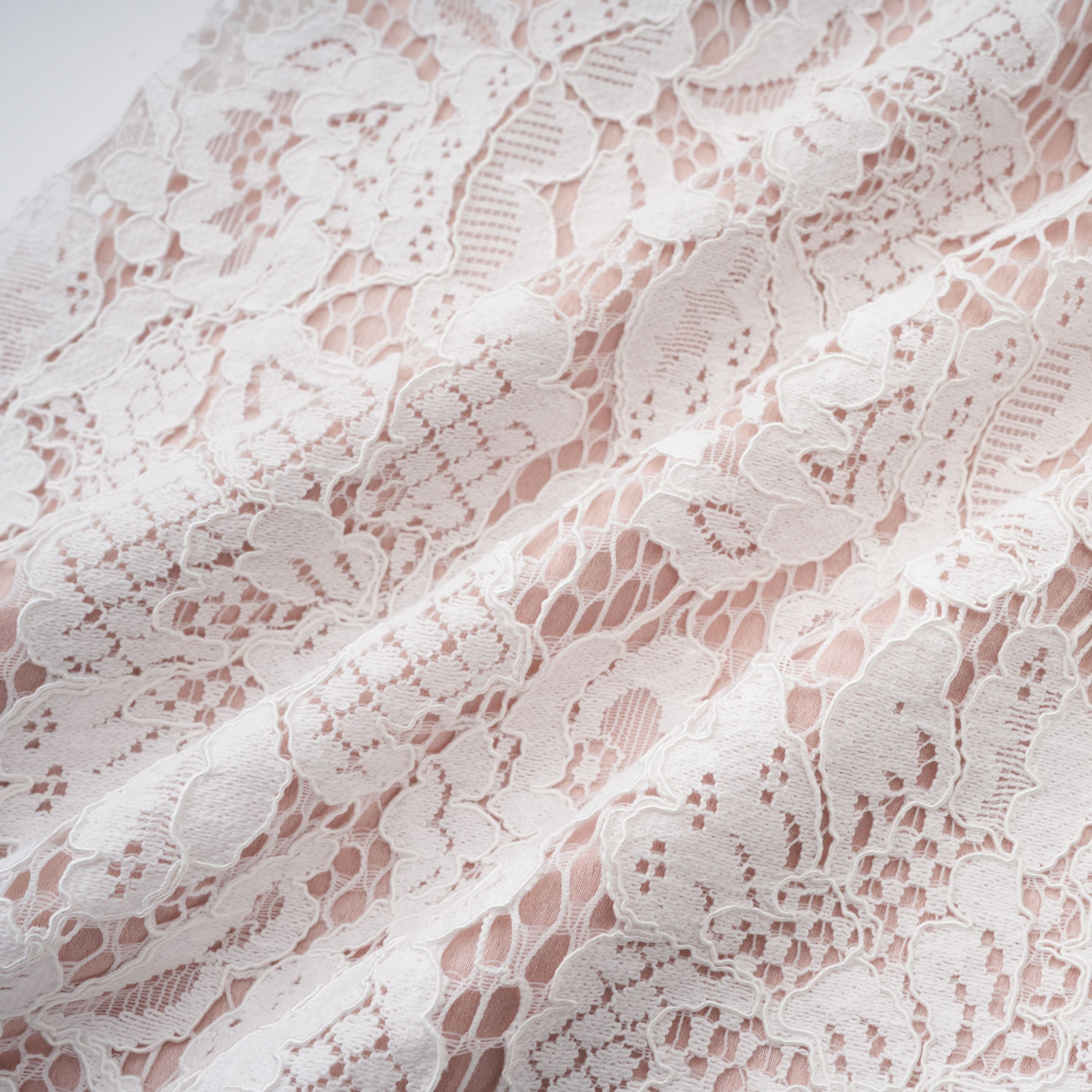 Marzia White Ribbon Detail Floral Lace Maxi Dress