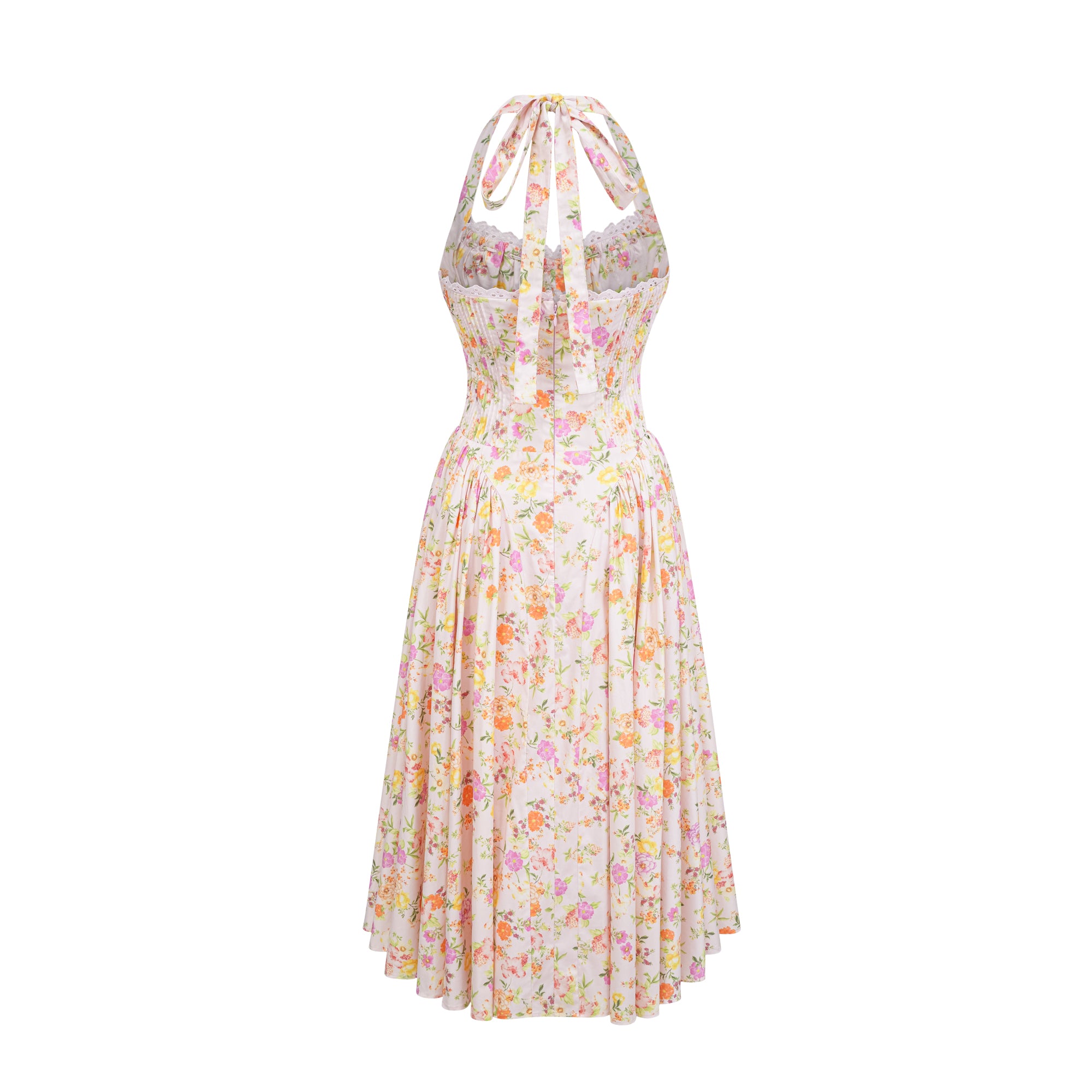 Odette floral-print halterneck midi dress