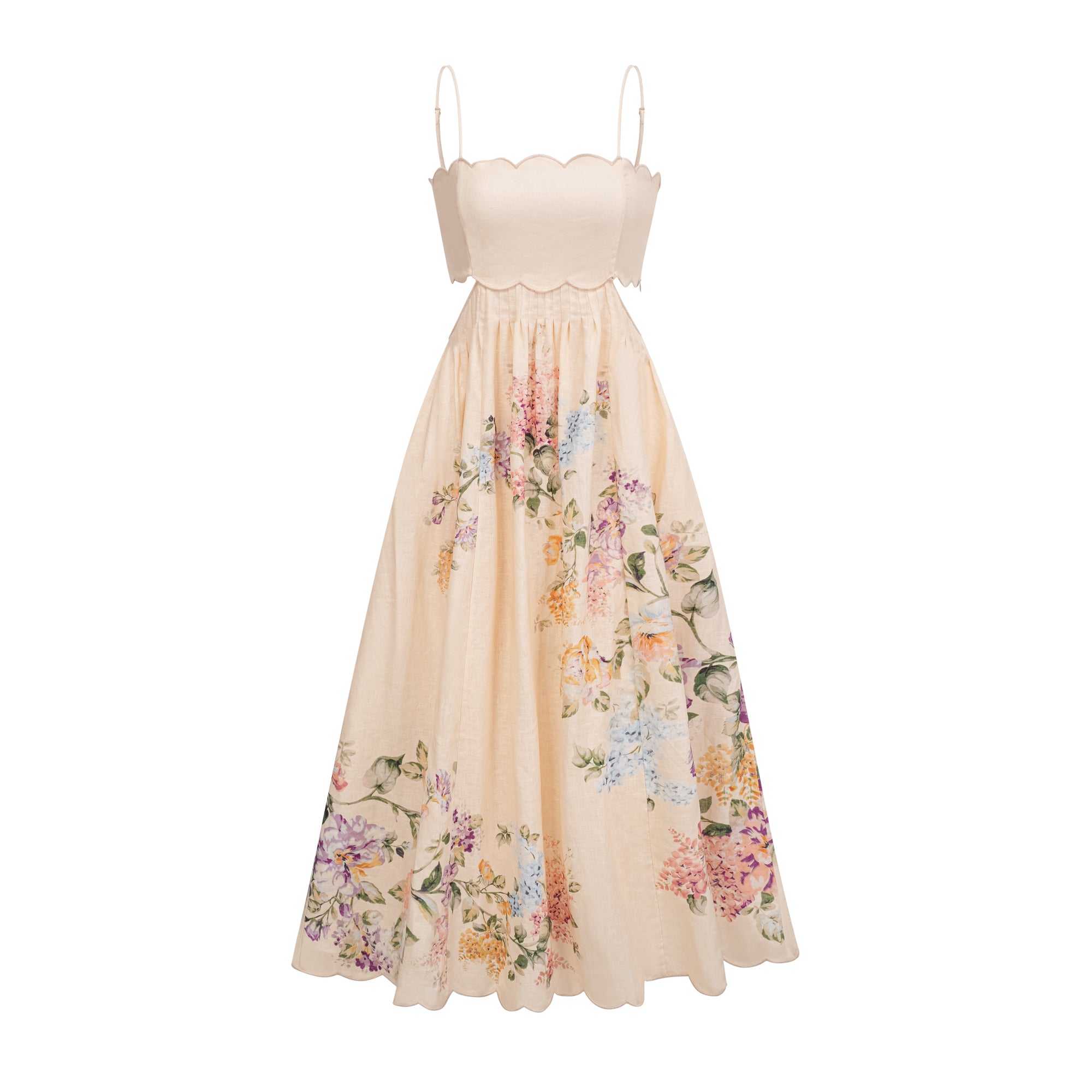 Joséphine floral-print cut-out midi dress