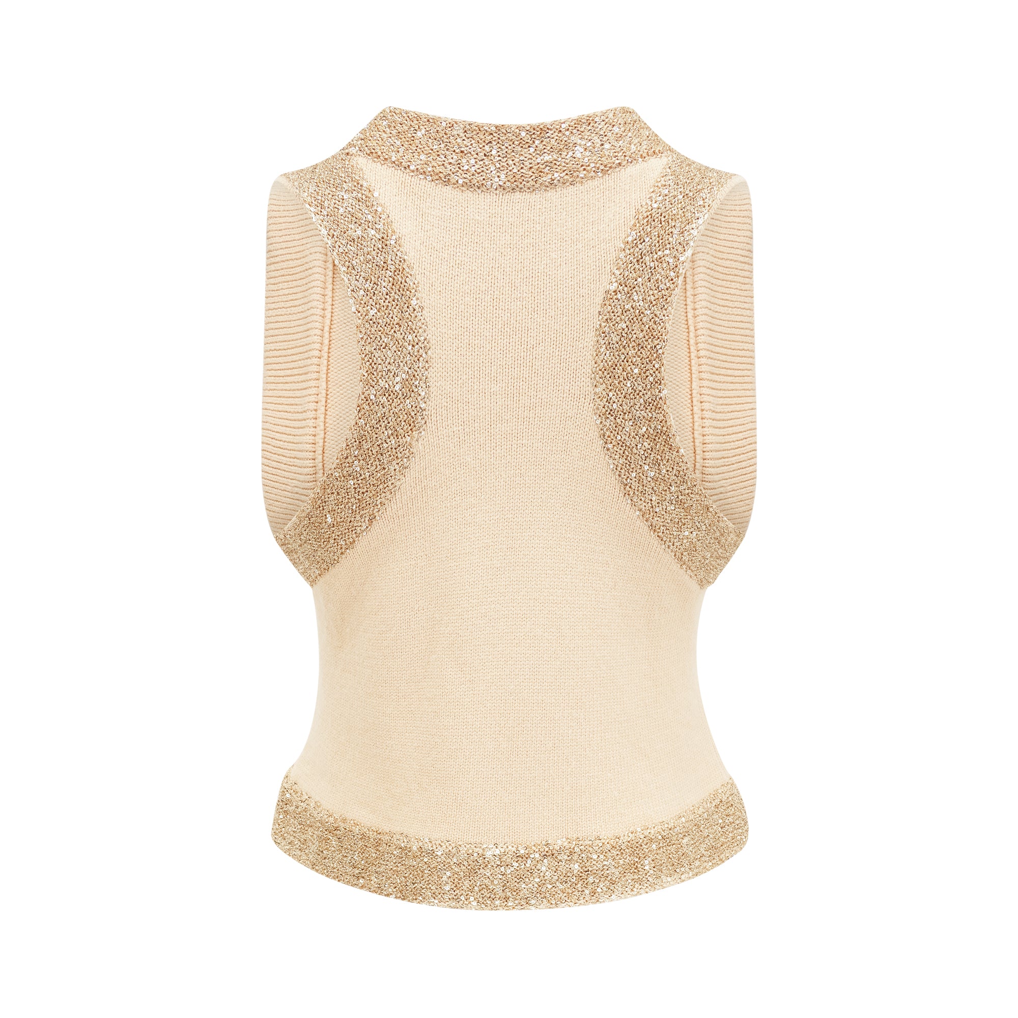 Cyrielle wool sequined embellished vest top