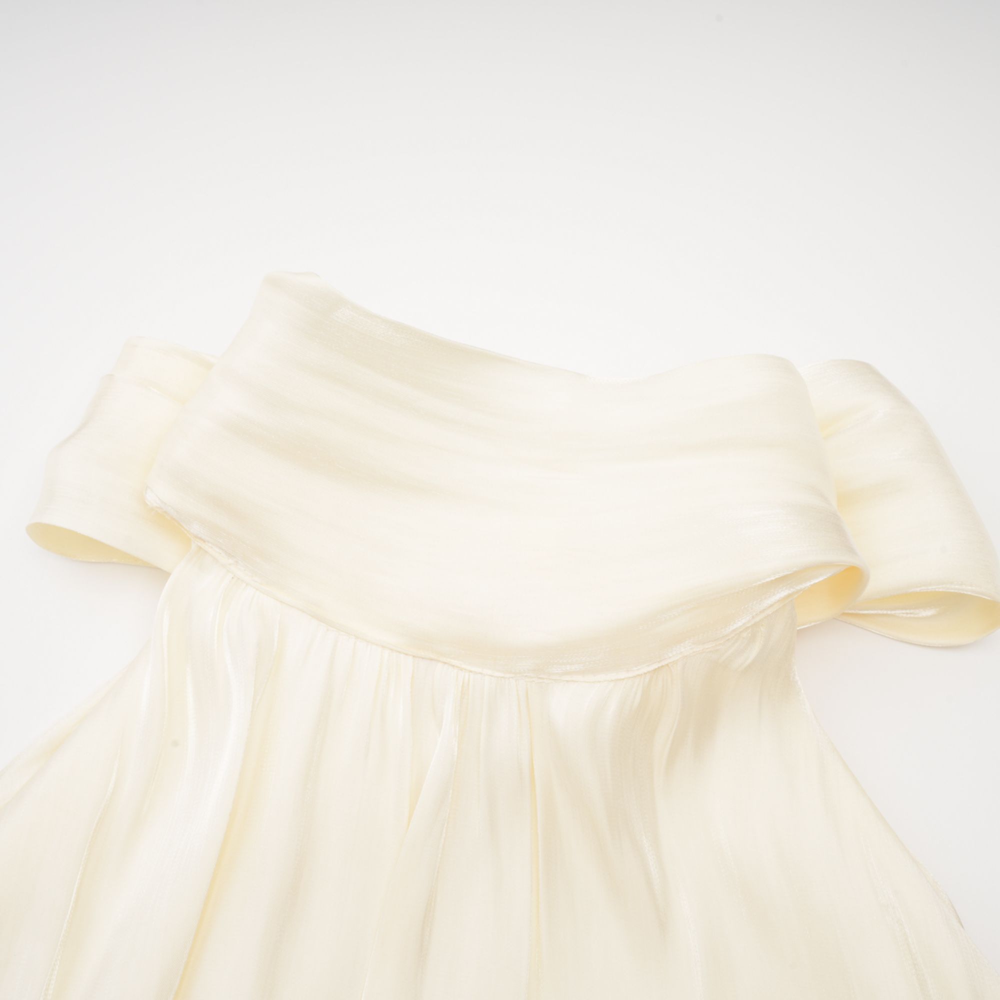 Céline white pleated top & skirt matching set