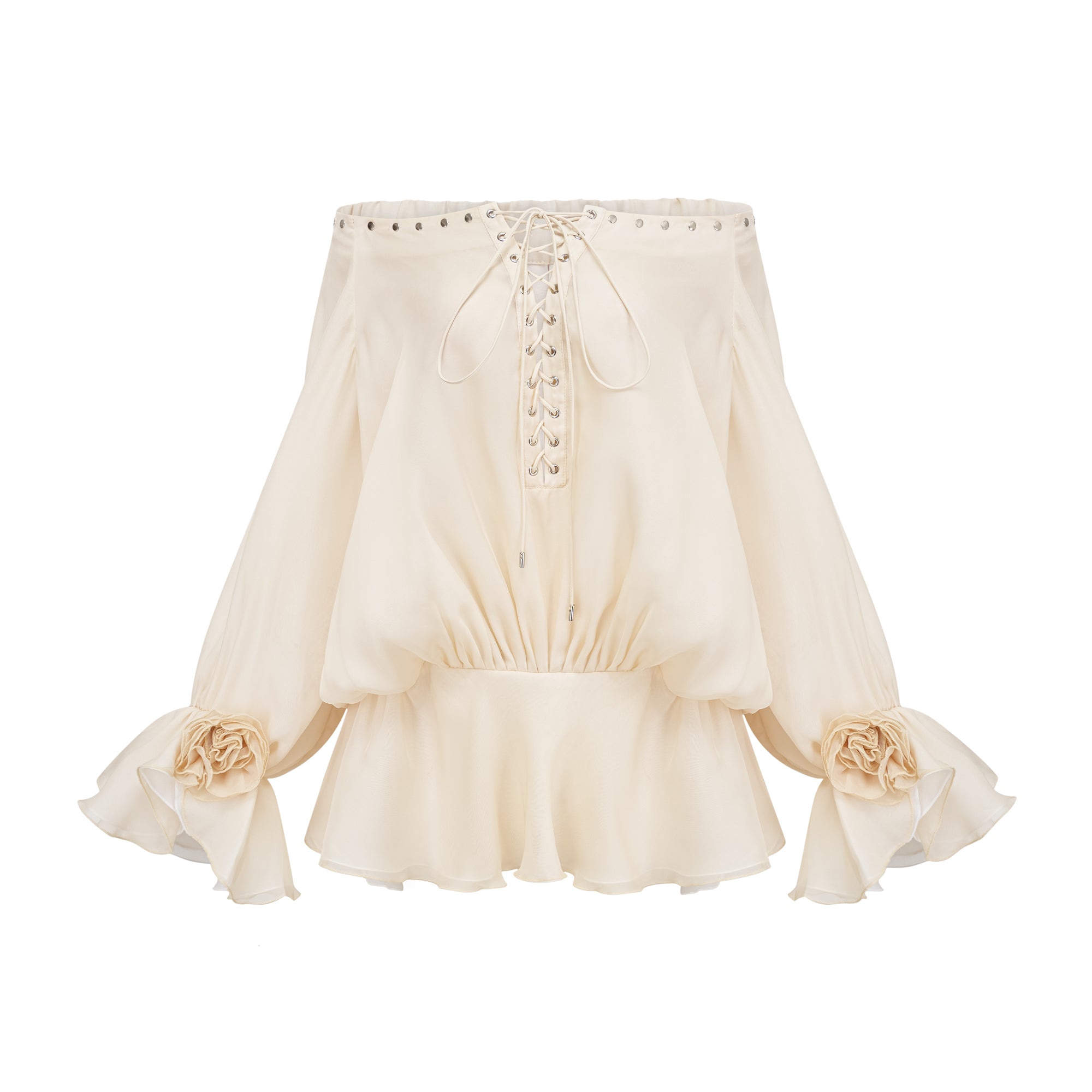 Schulterfreies Organza-Minikleid Lisette 