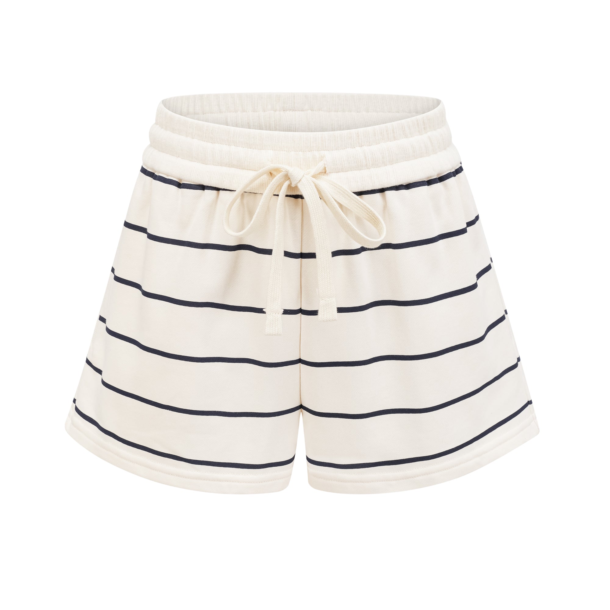 Marjolaine striped shirt & shorts matching set