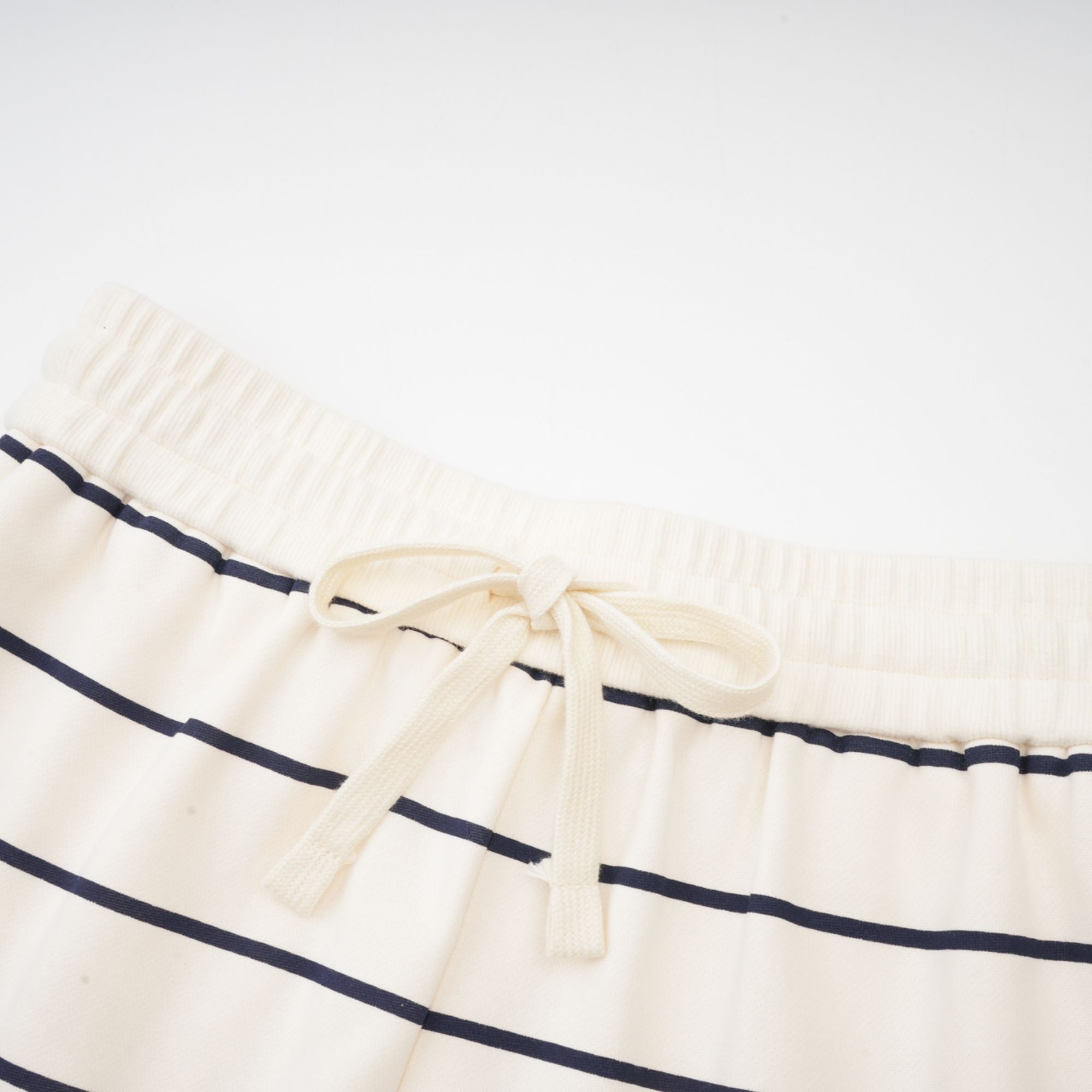 Marjolaine striped shirt & shorts matching set