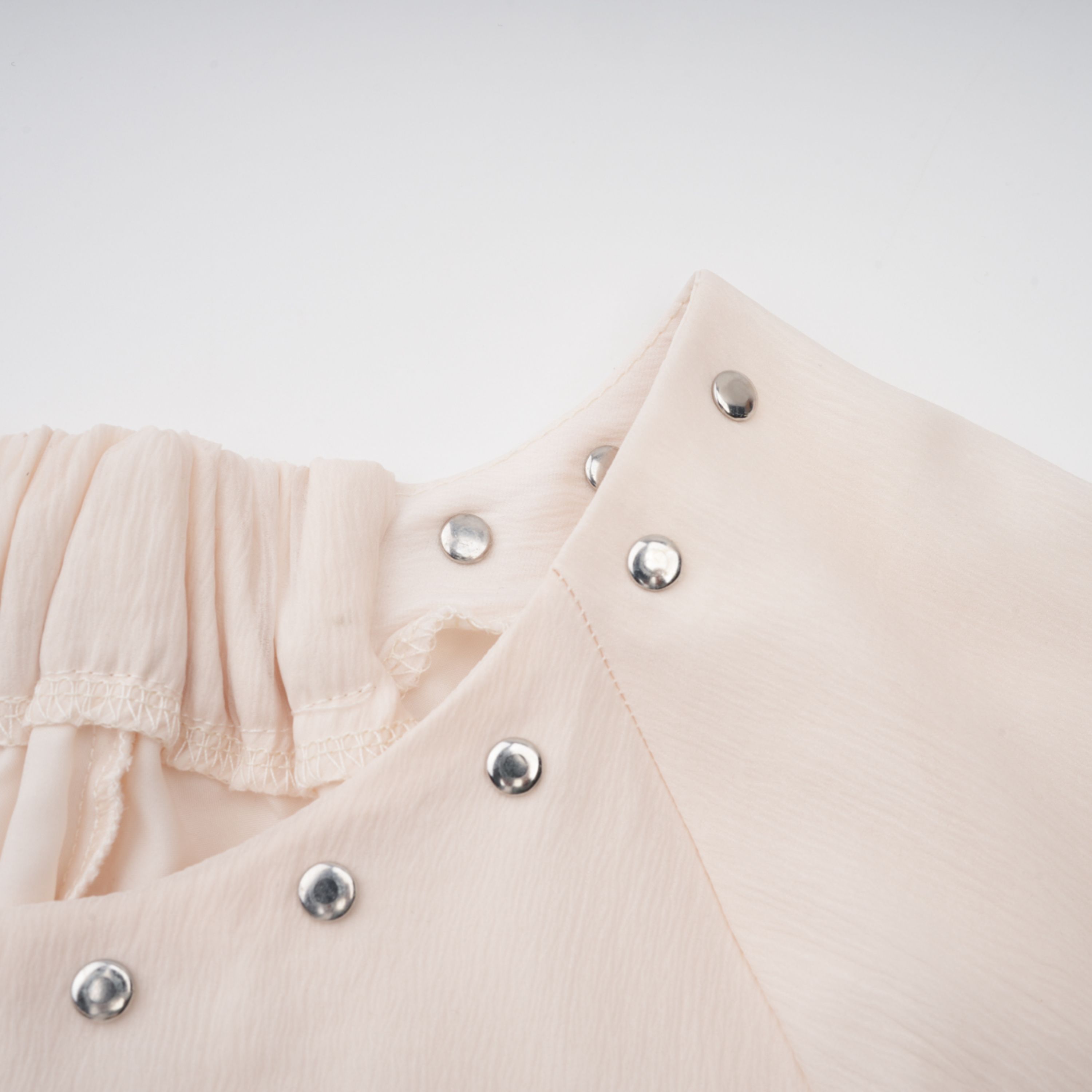 Perrine self-tie ruffled blouse & skirt matching set