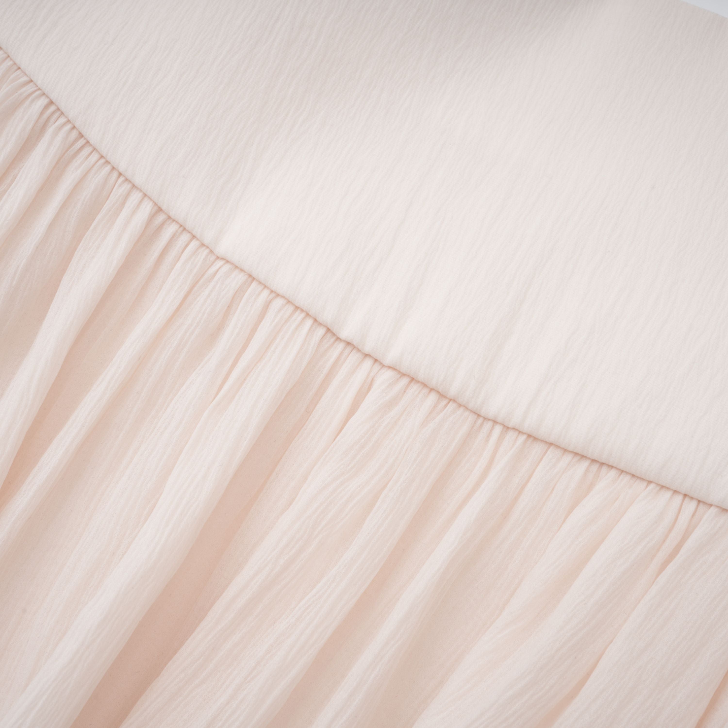 Perrine self-tie ruffled blouse & skirt matching set