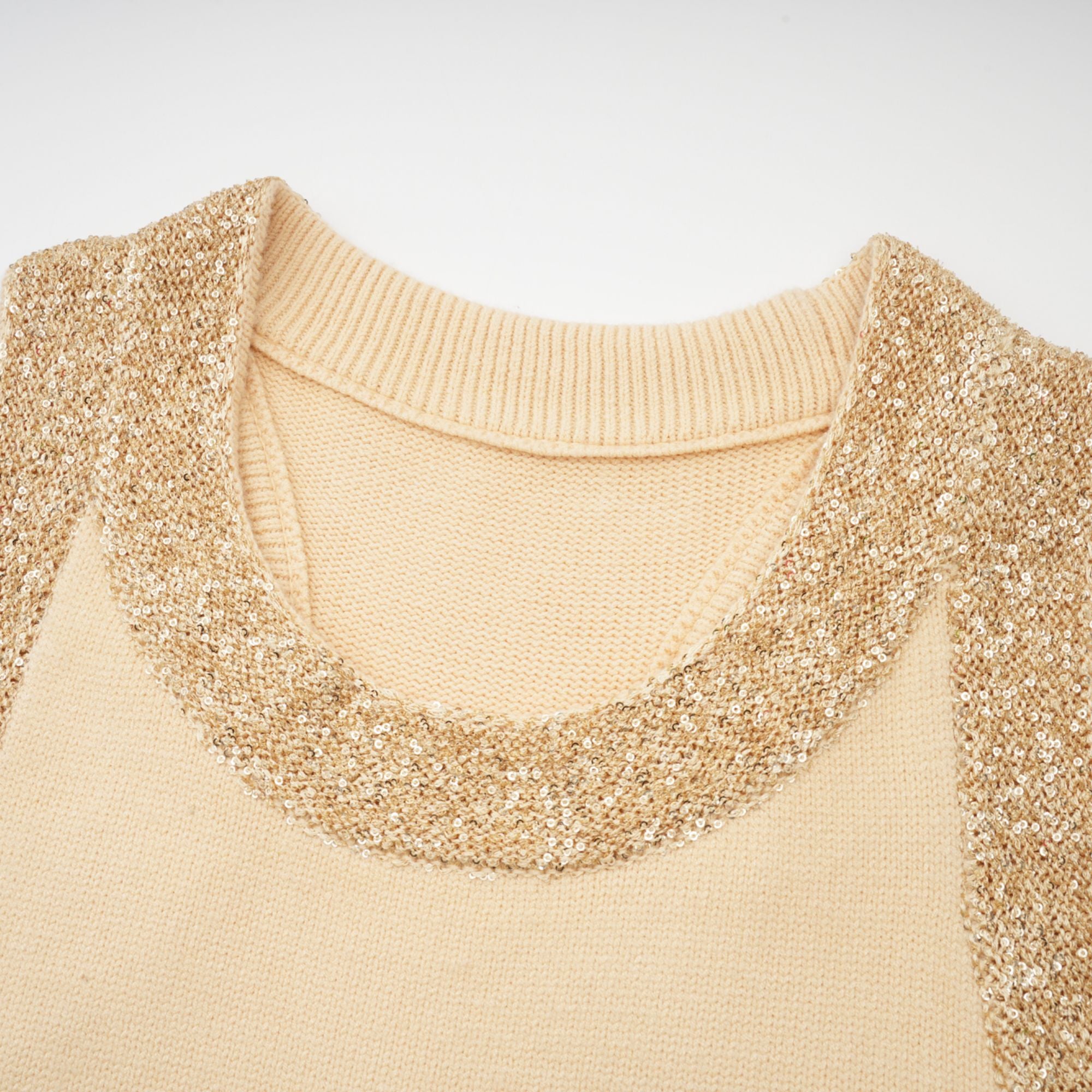 Cyrielle wool sequined embellished vest top