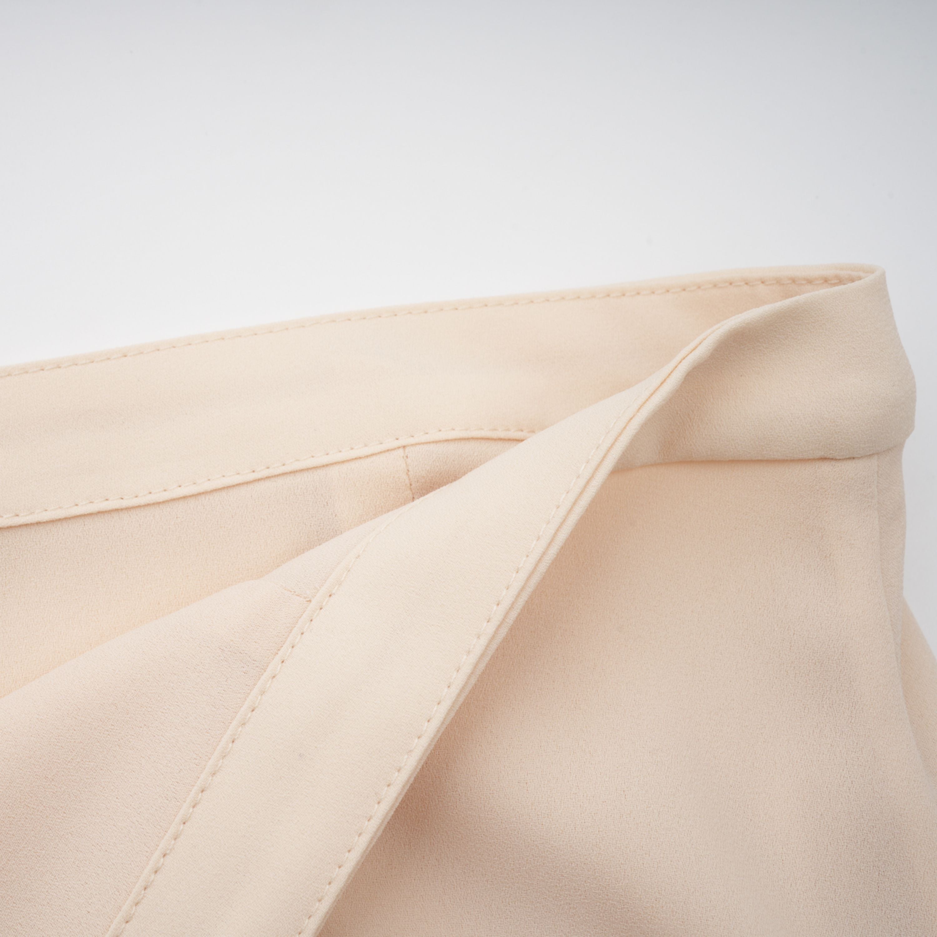 Zsófia Neutral Lace Panel Chiffon Top & Skirt Matching Set