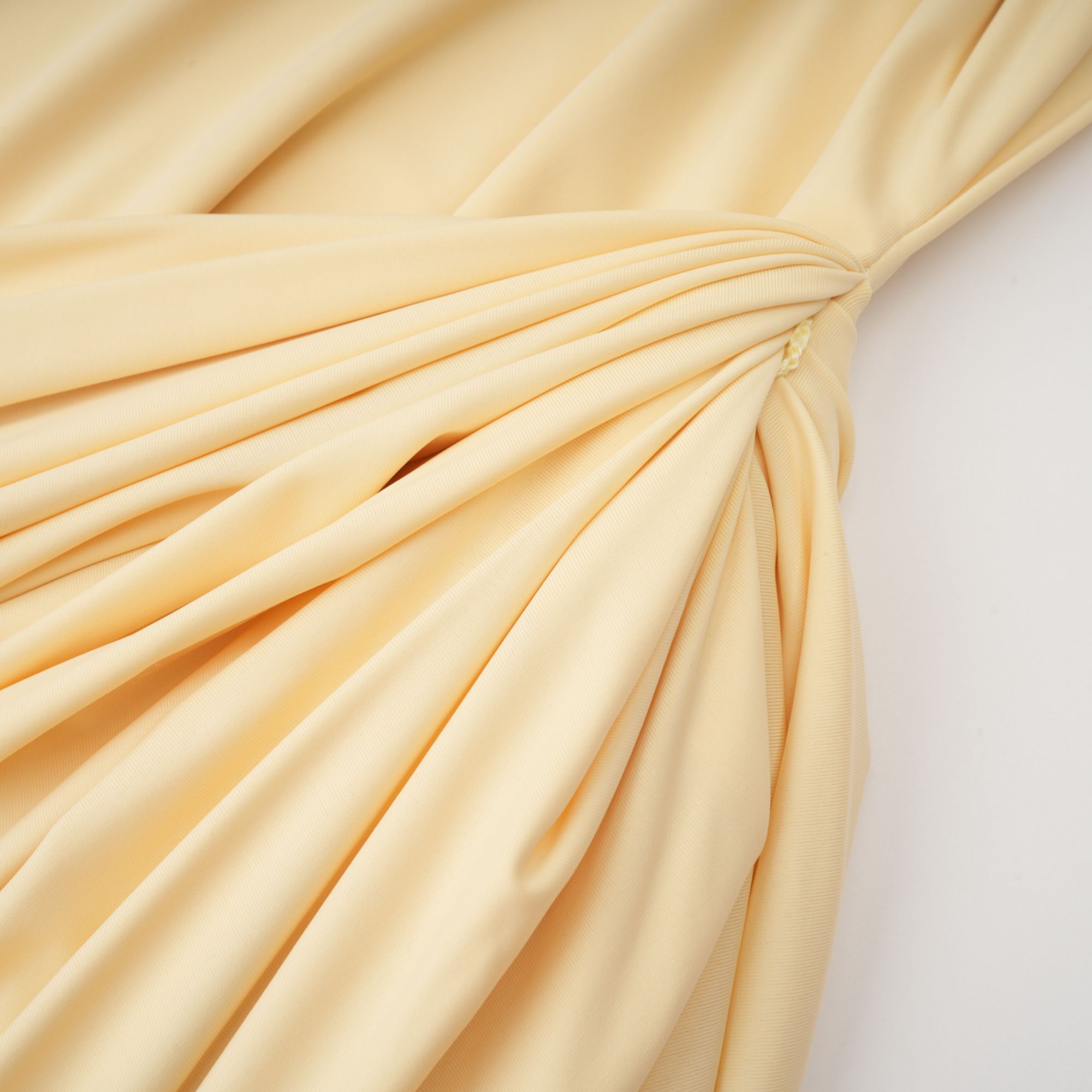 Fenella Yellow Asymmetrical Draped Cape & Dress Matching Set