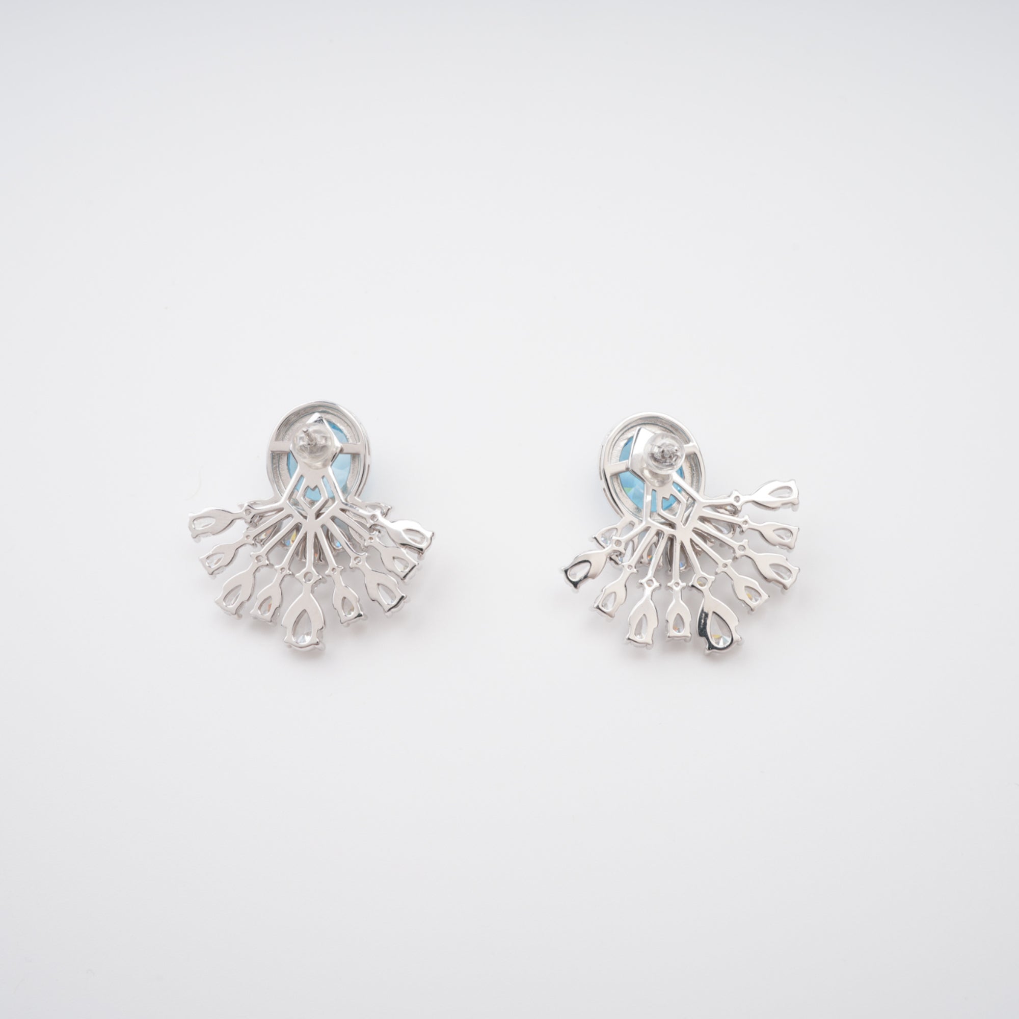 Noémie Blue Crystal Embellished Sterling Silver Earrings