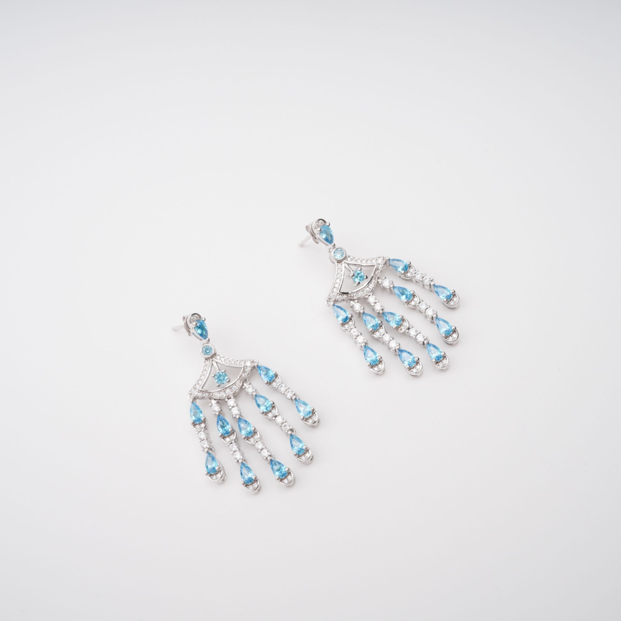 Raphaëlle – Ohrringe aus Sterlingsilber mit blauen Kristallen