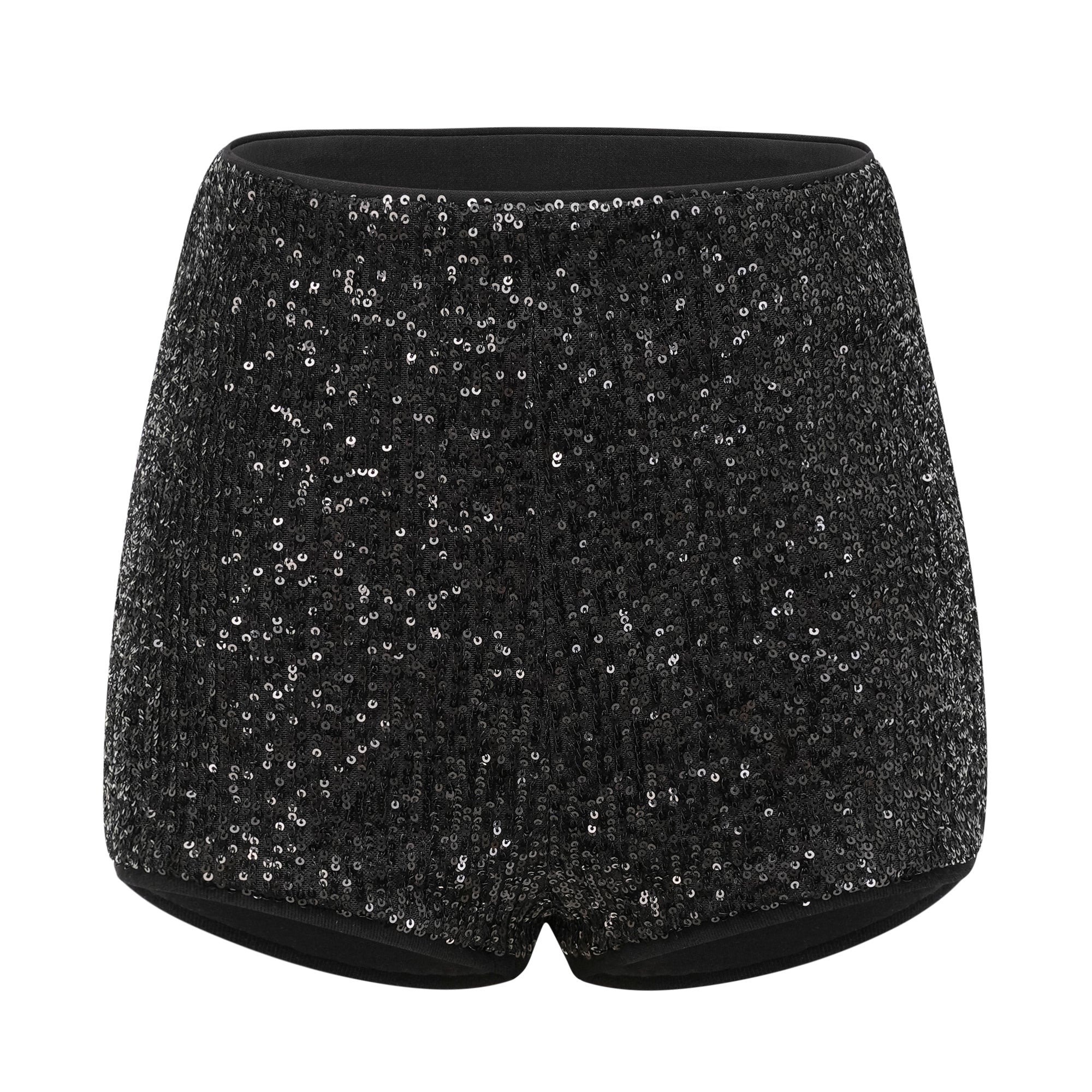 Pauline Shorts mit hoher Taille und Paillettenverzierung