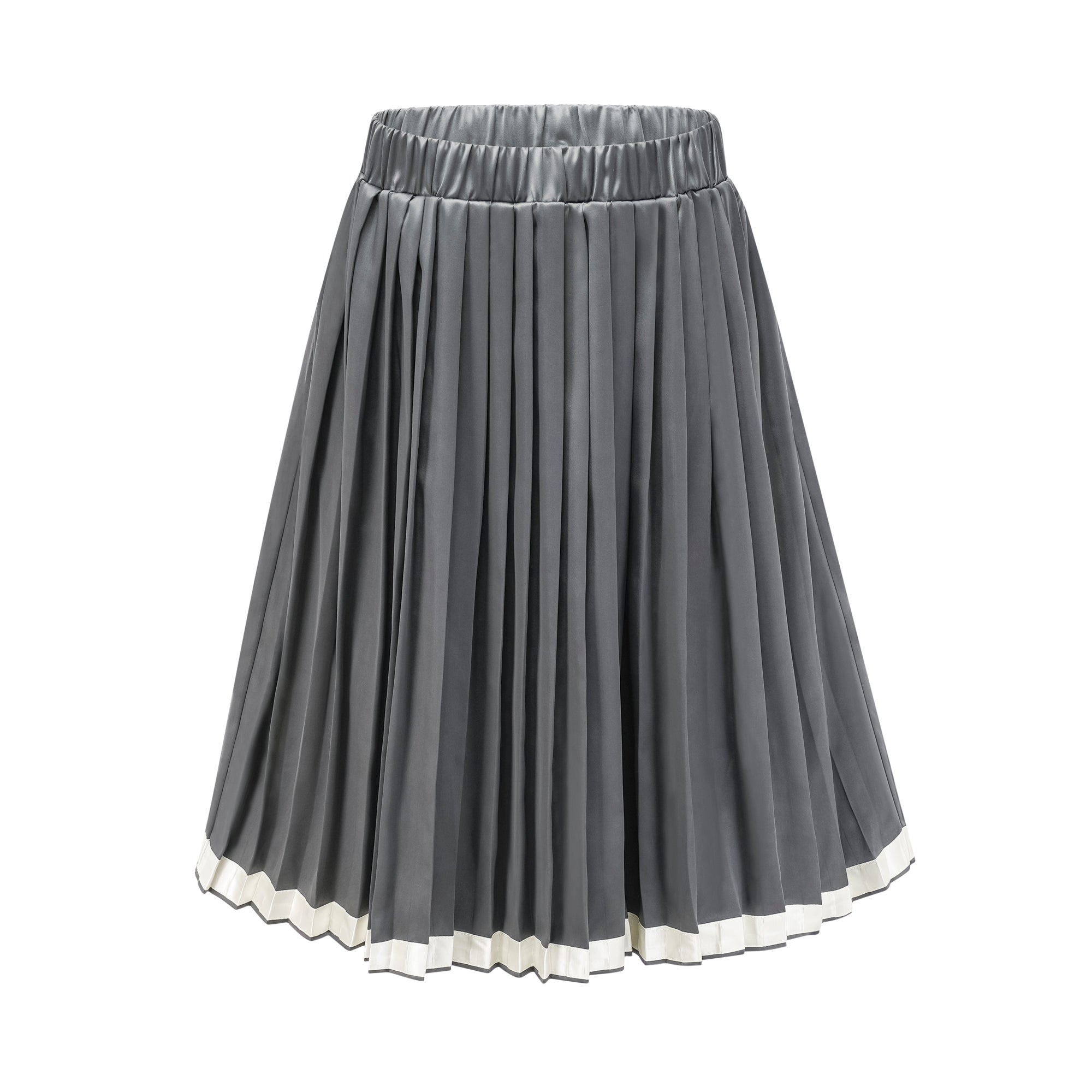 Rosalie color-blocked pleated skirt