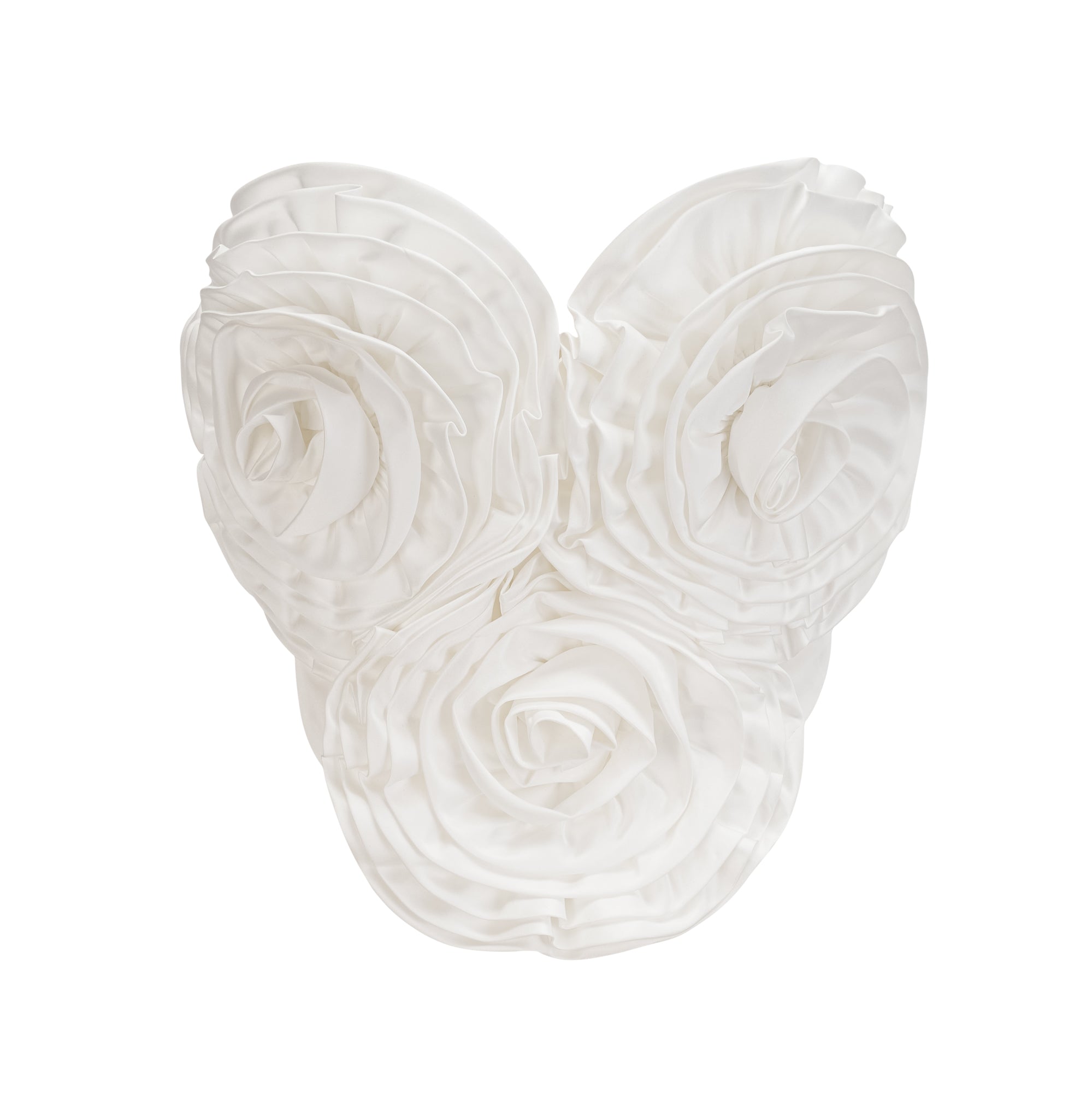 Yvonne white floral-appliqué top