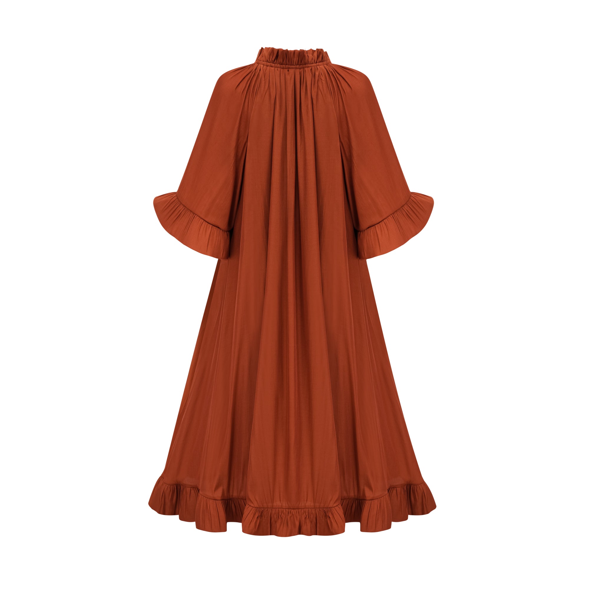 Karina ruffled midi dress