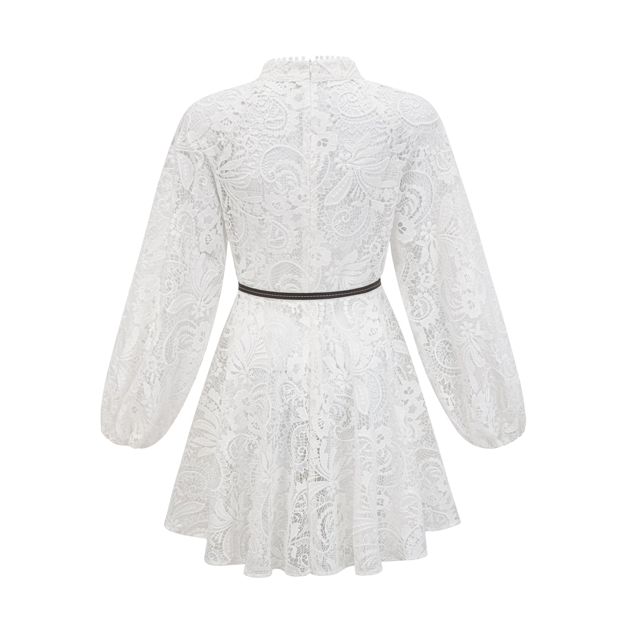 Blanche lace-embroidered cut-out mini dress