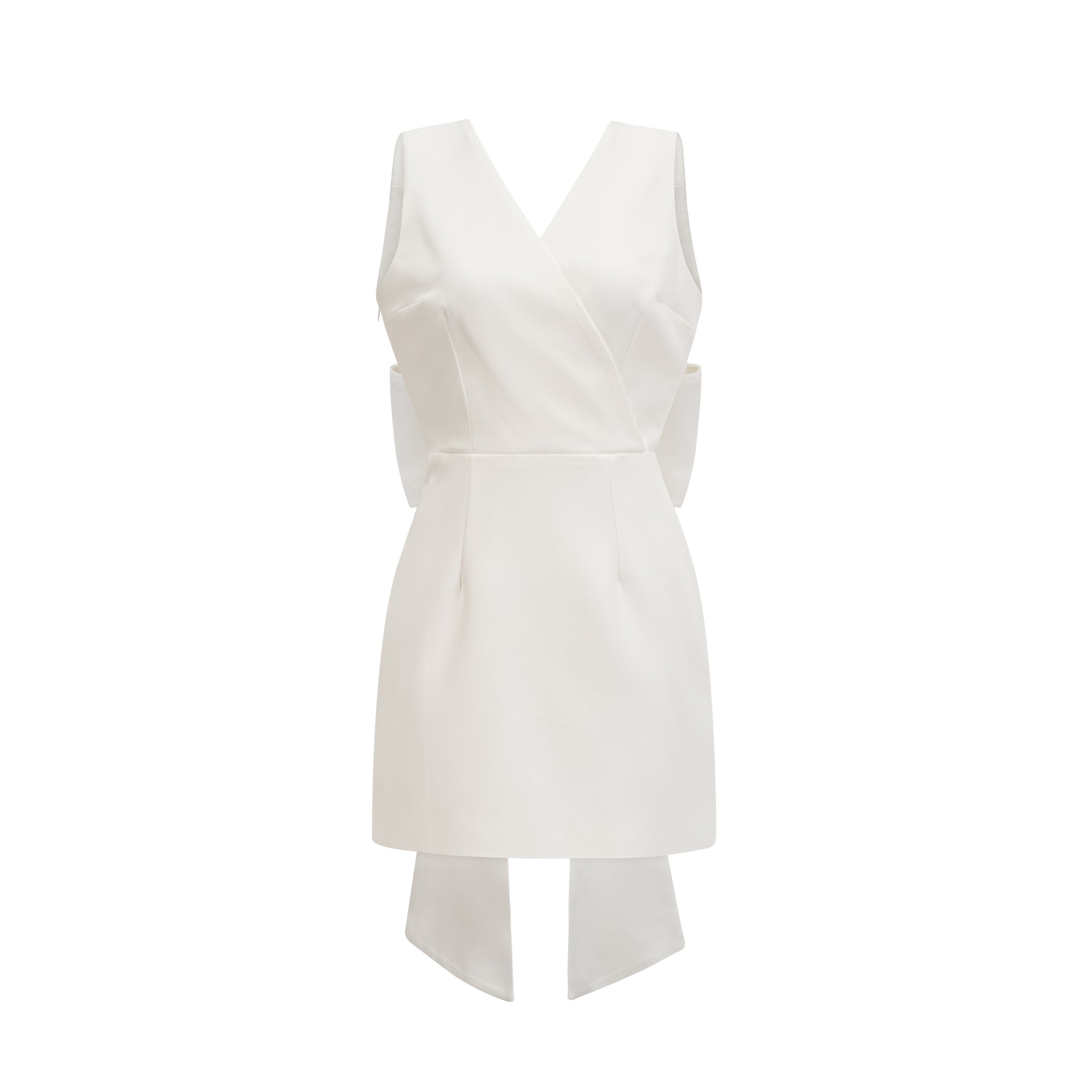 Loubella white bow-detail mini dress