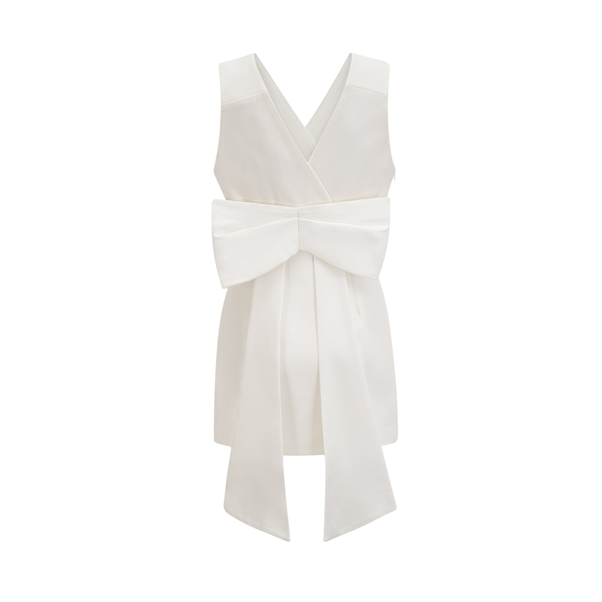 Loubella white bow-detail mini dress