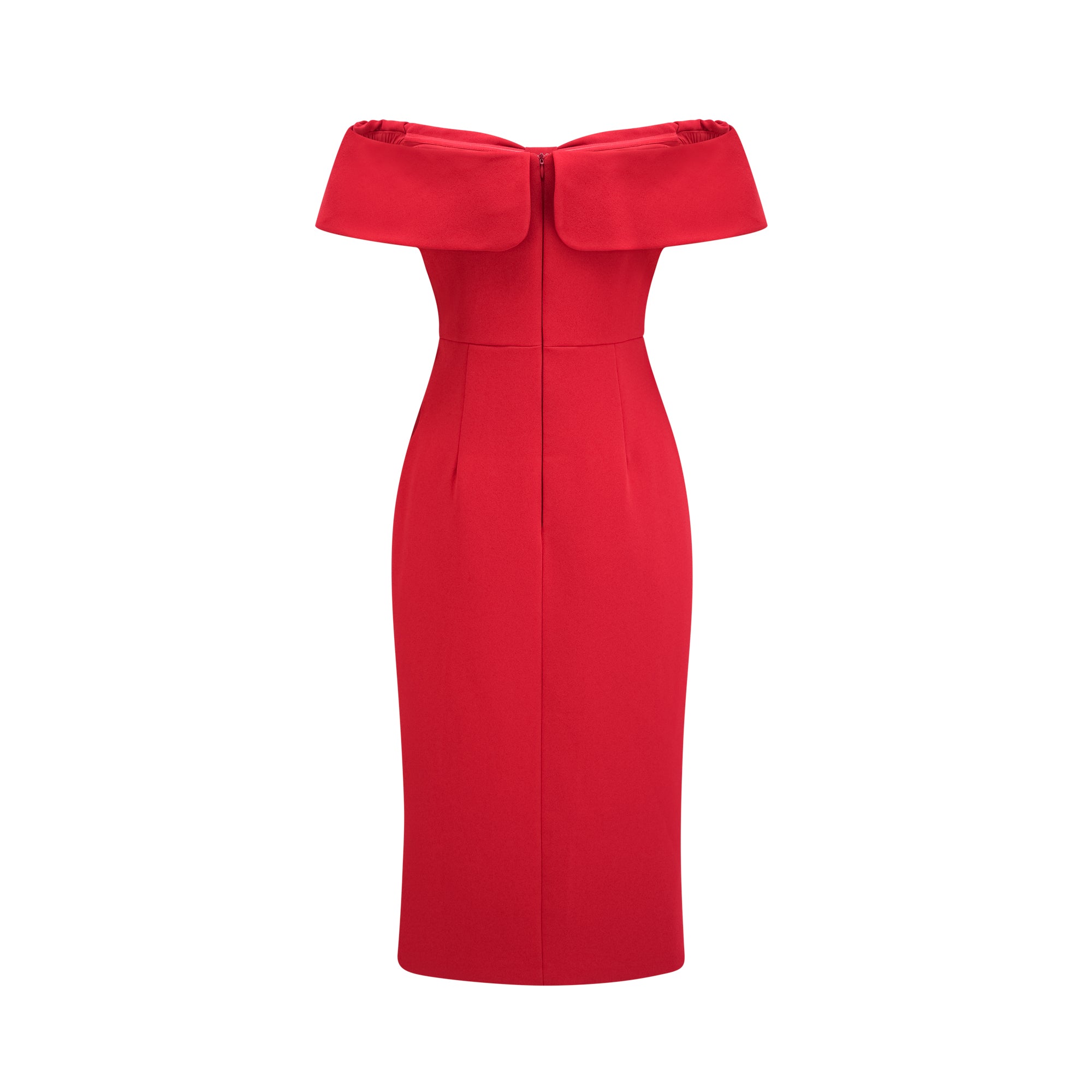 Catriona bow-detail crepe midi dress