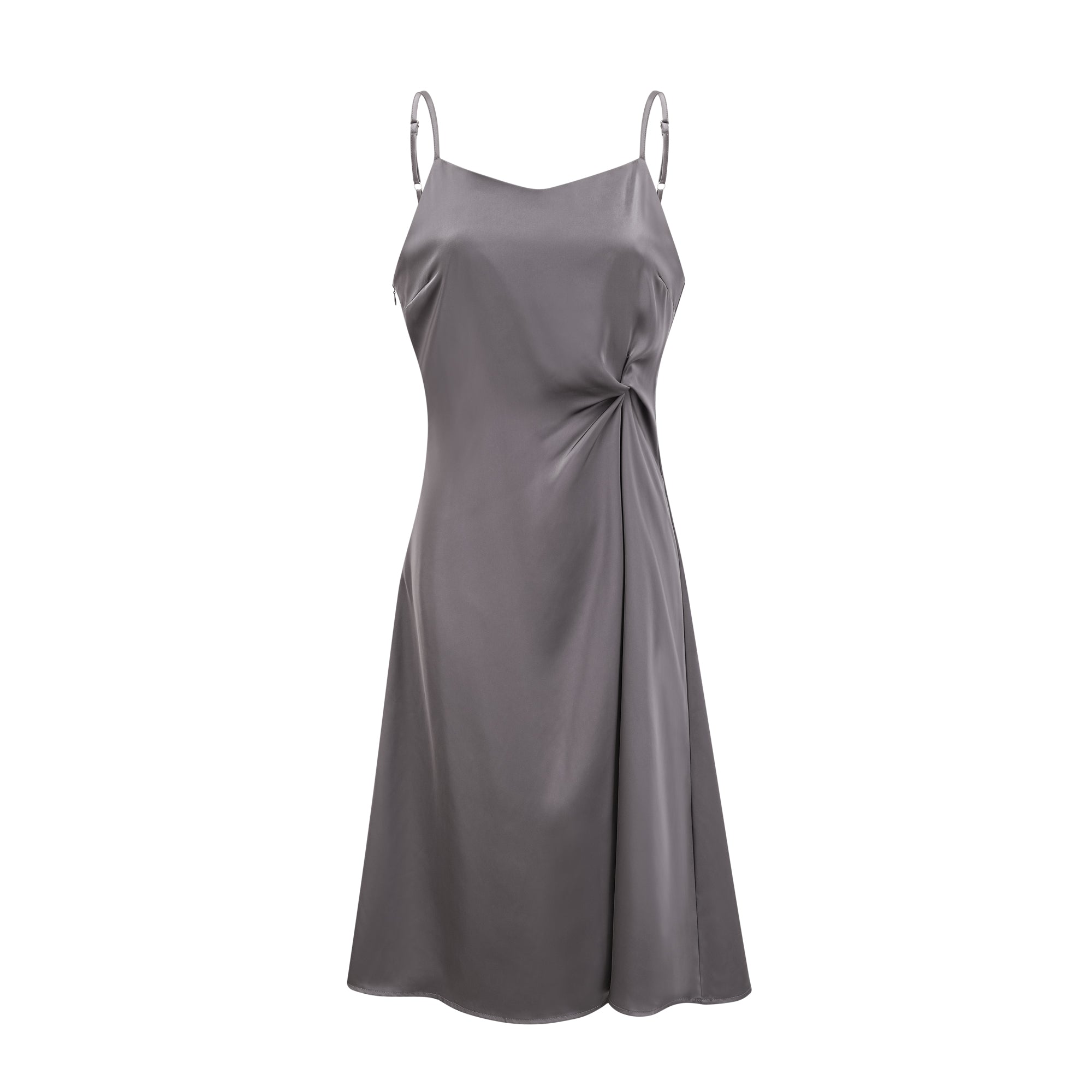 Laria Midikleid aus Satin mit Twist-Detail 