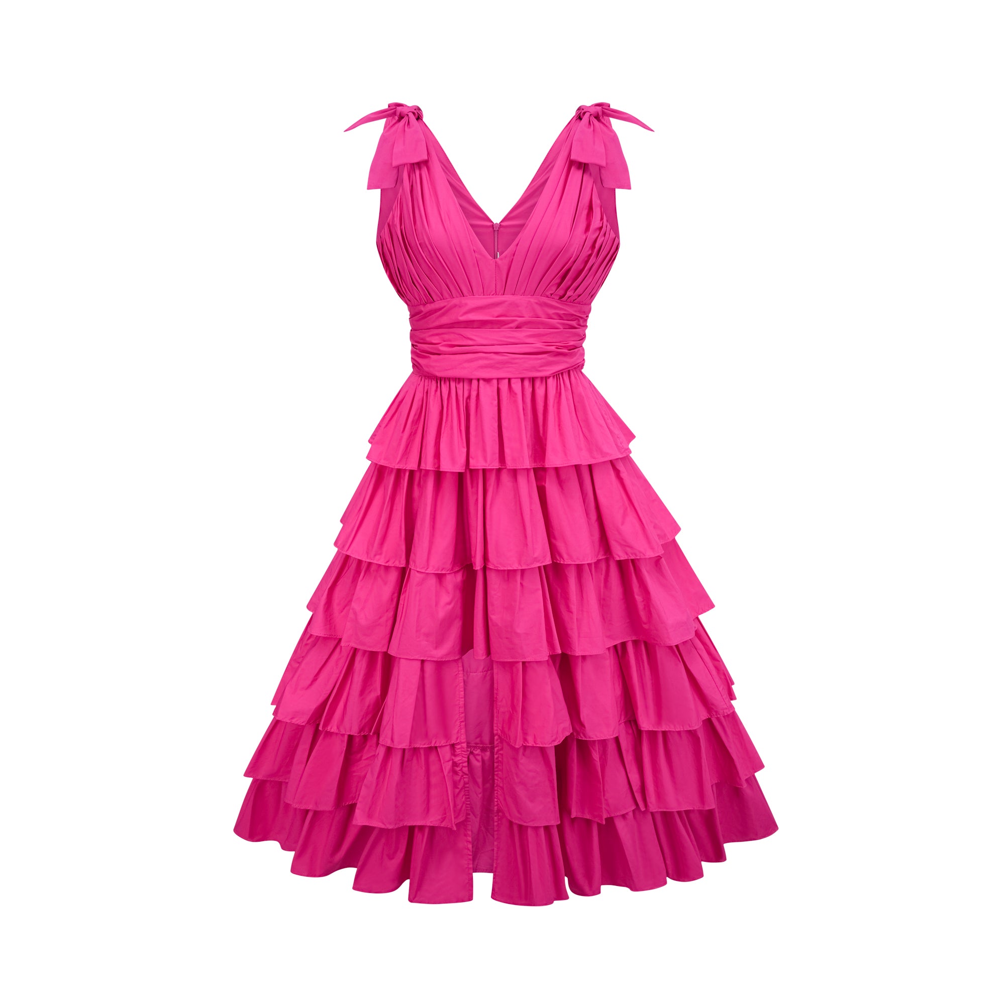 Émilienne tiered ruffled midi dress