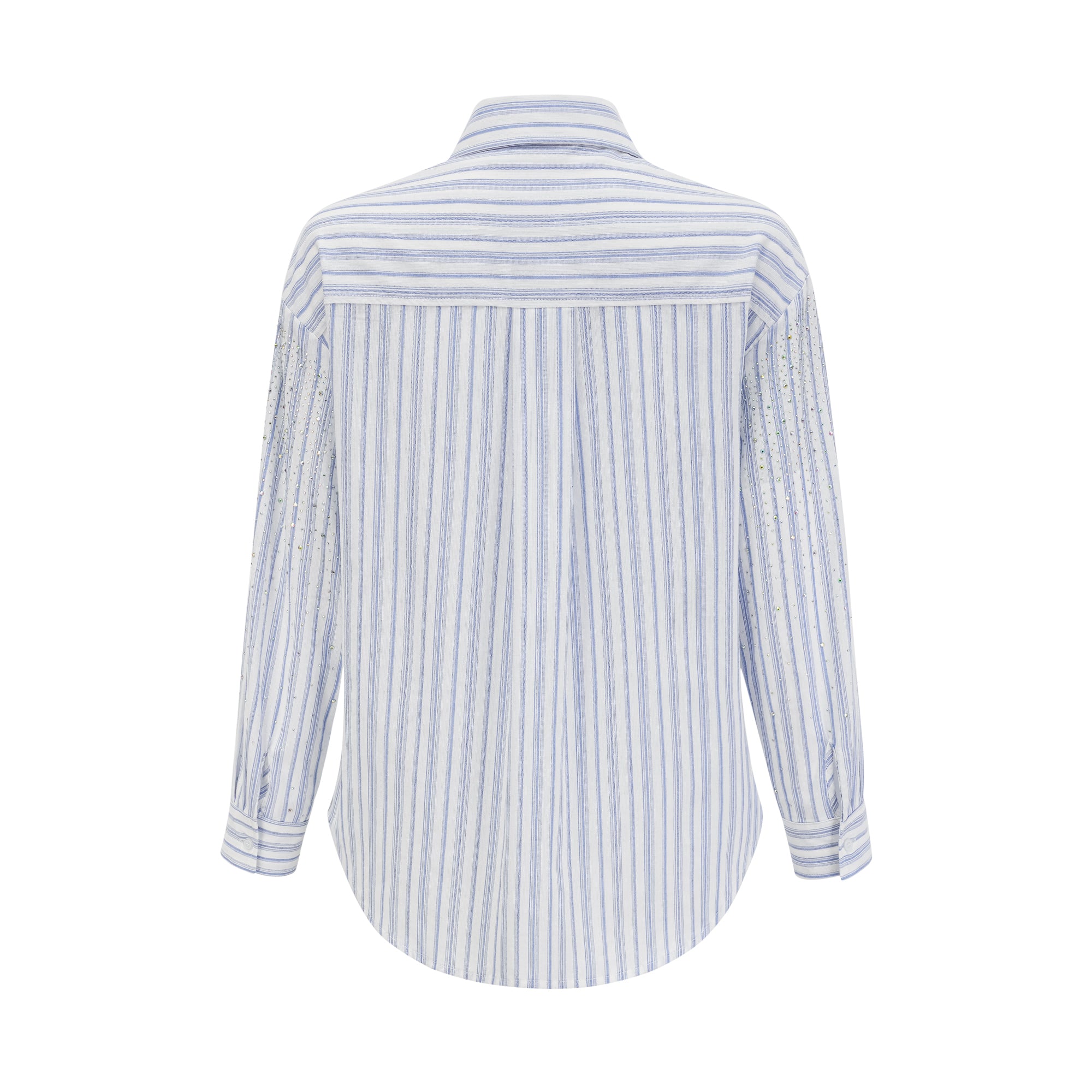 Vivien embellished pinstripe-pattern shirt