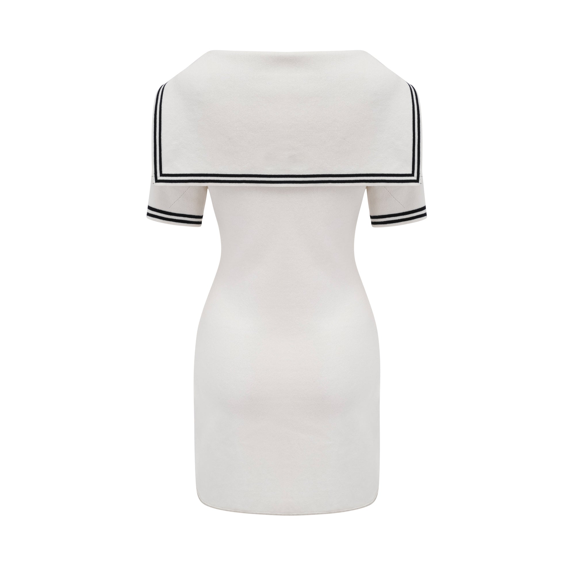 Aiza sailor collar cotton short-sleeve mini dress