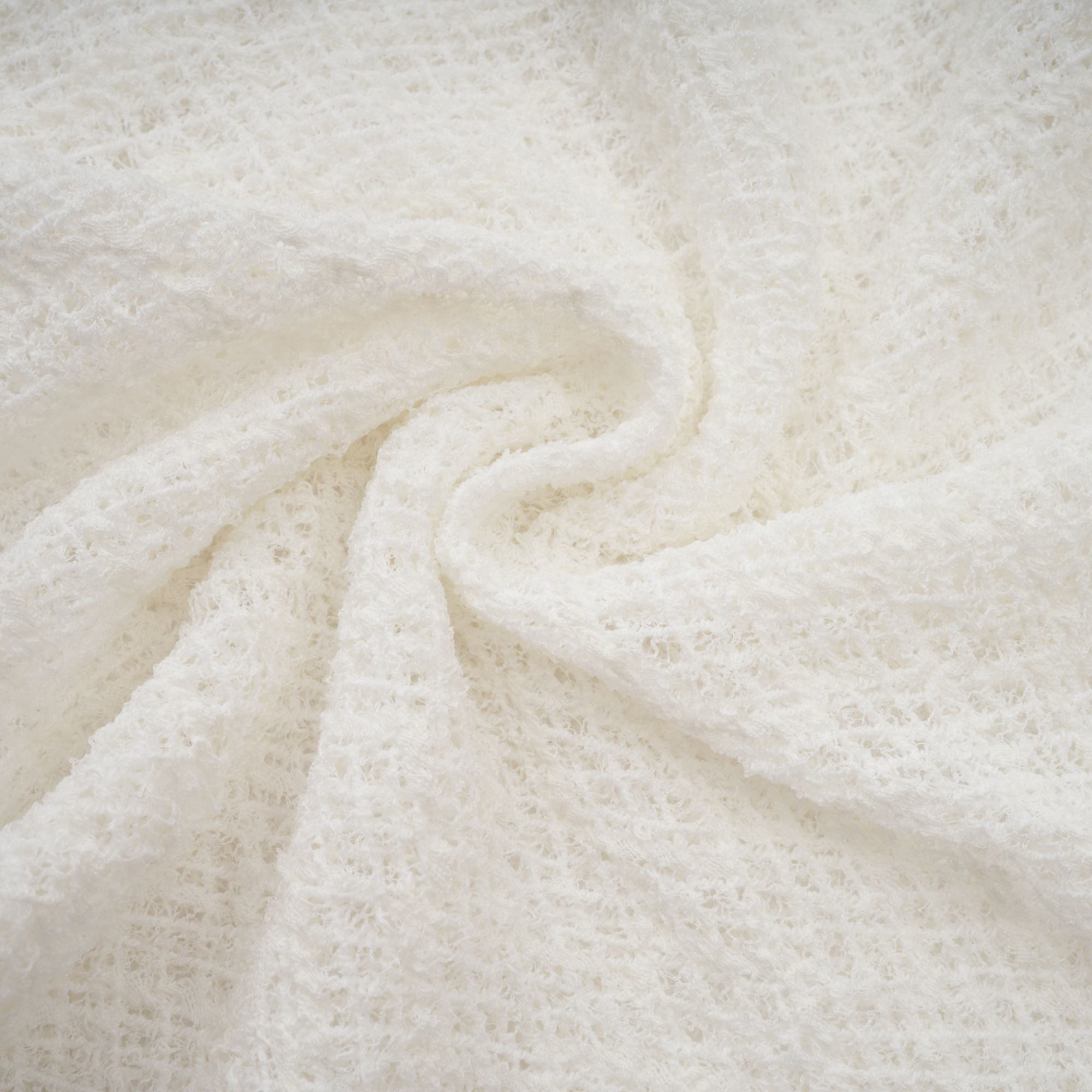 Athena wavy-pattern lace maxi dress in White