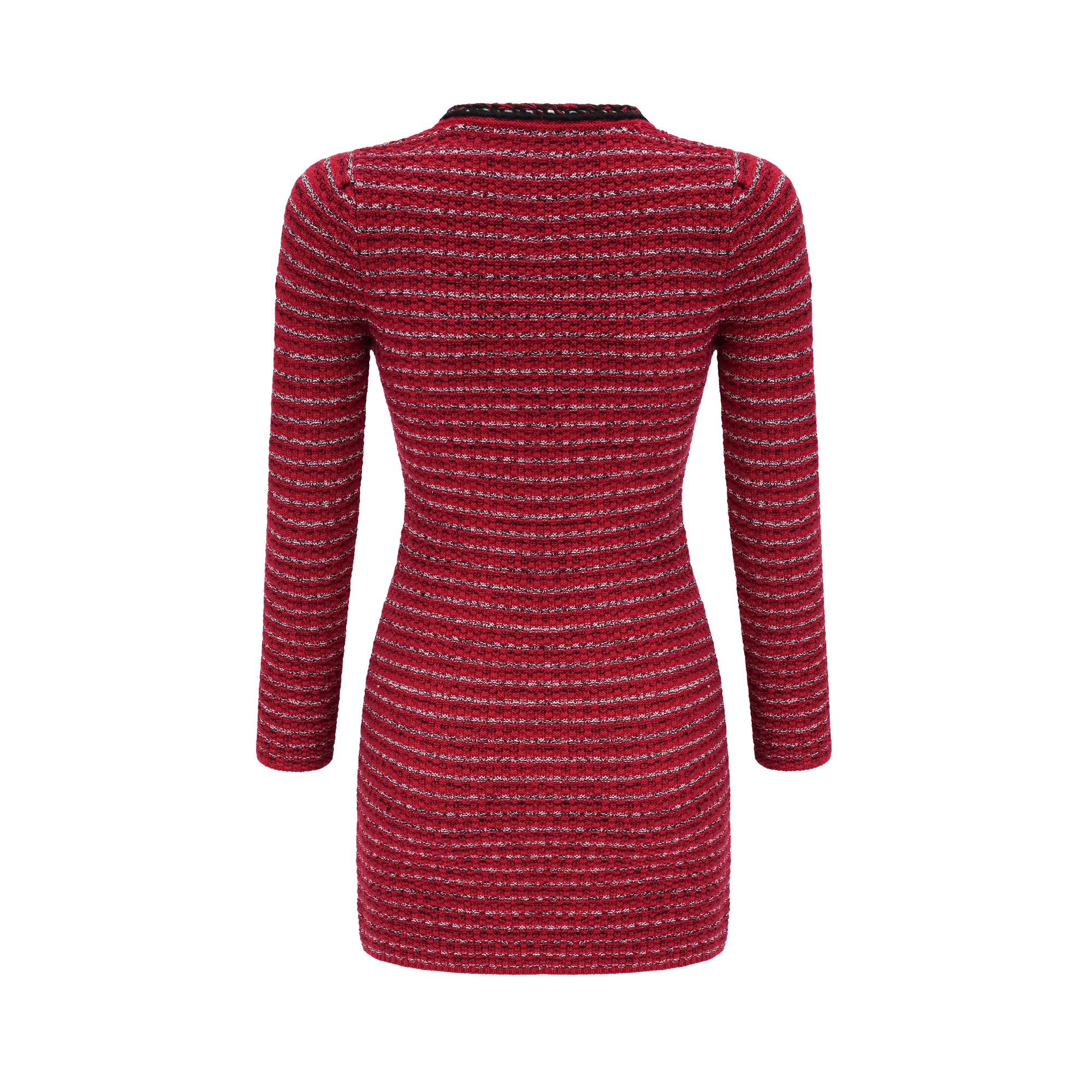 Faustine bow-detailed knit mini dress