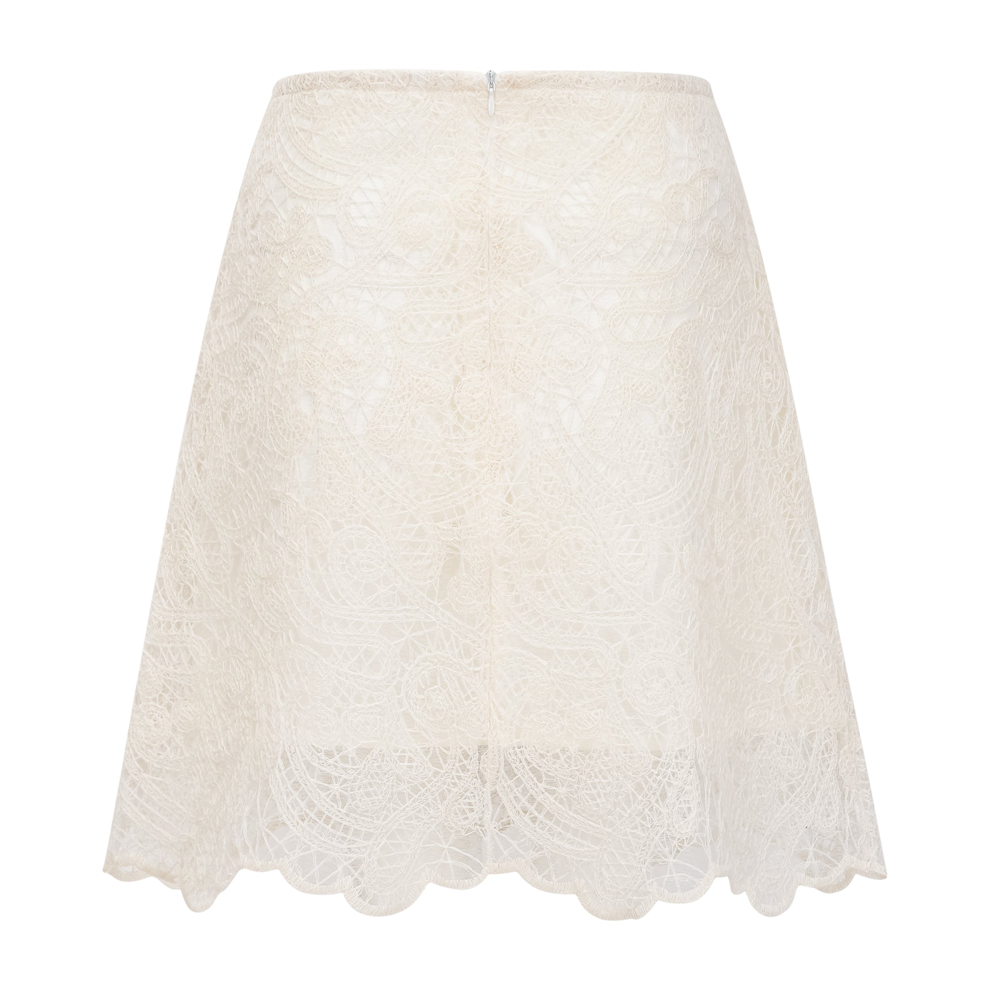 White Lace Blouse & Skirt Set